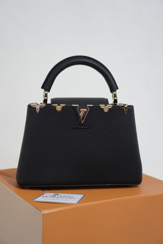 Capucine BB Black Taurillon Leather