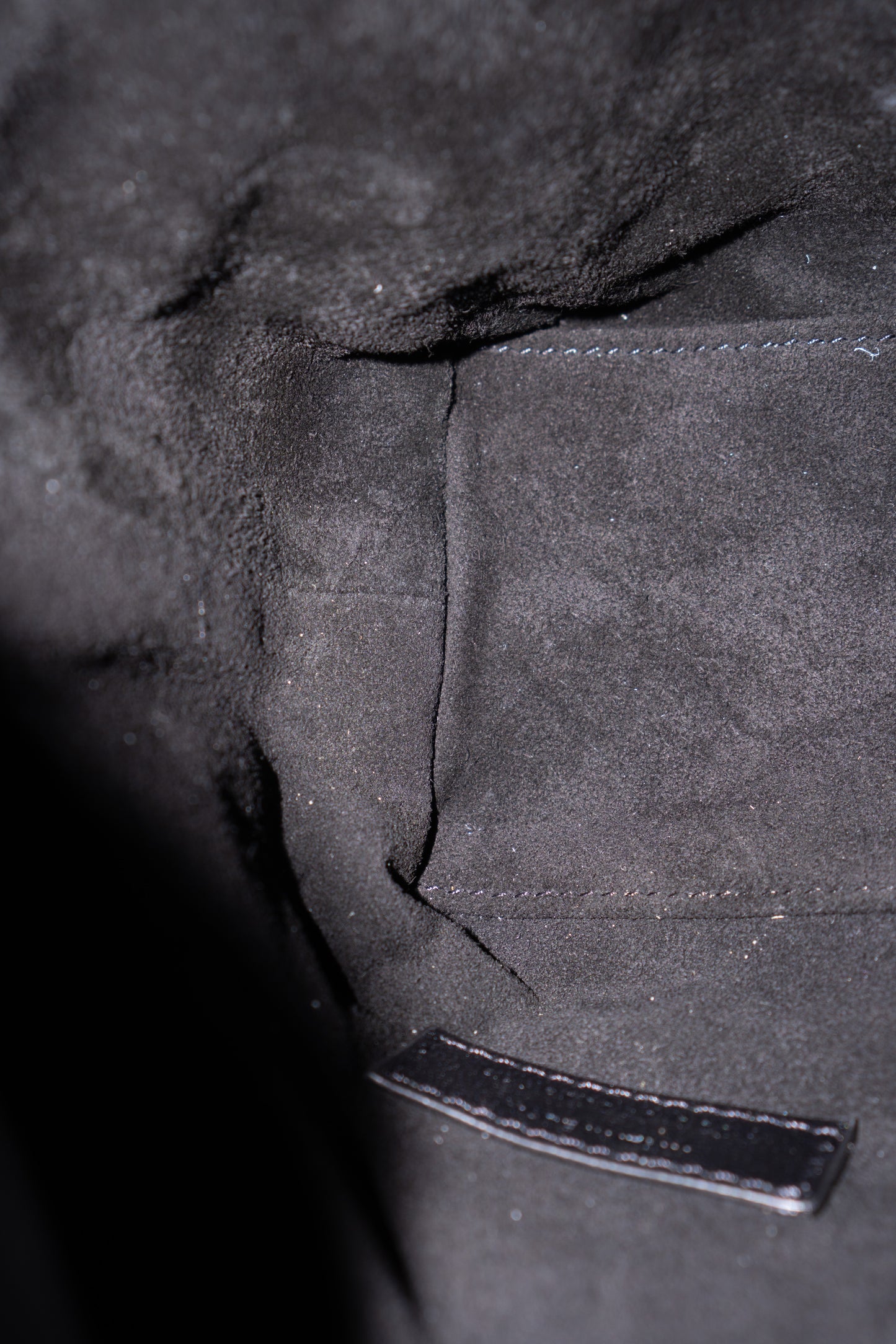 Hortense Small Hobo – Black Shiny Crinkled Leather with Bronze Hardware