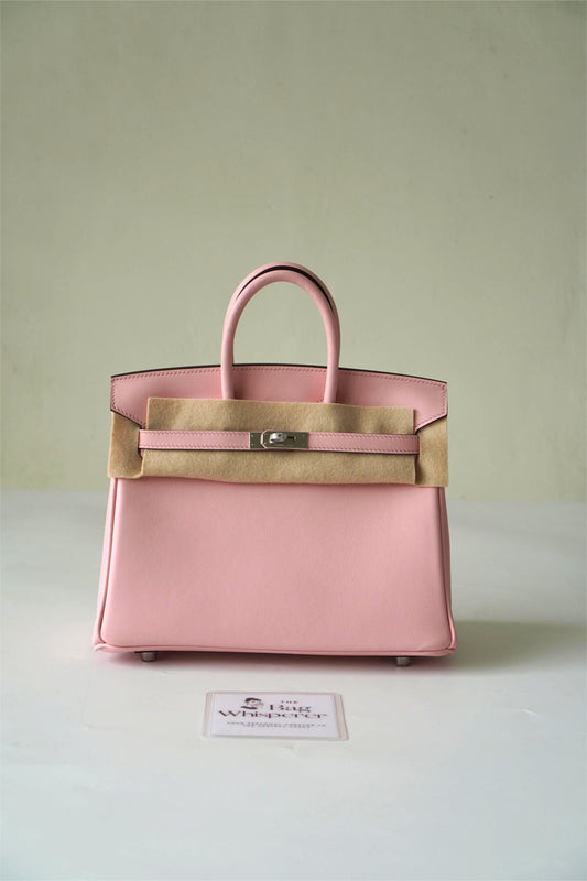 BK 25 in Rose Sakura Swift leather