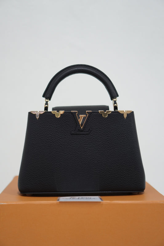 Capucine BB Black Taurillon Leather