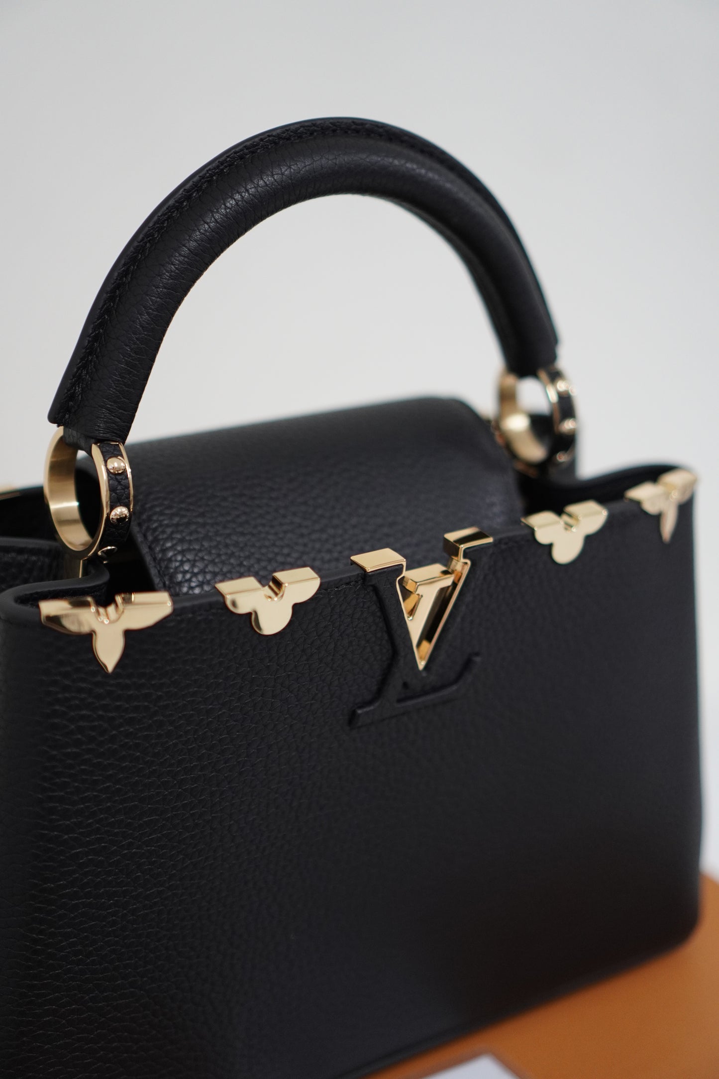 Capucine BB Black Taurillon Leather