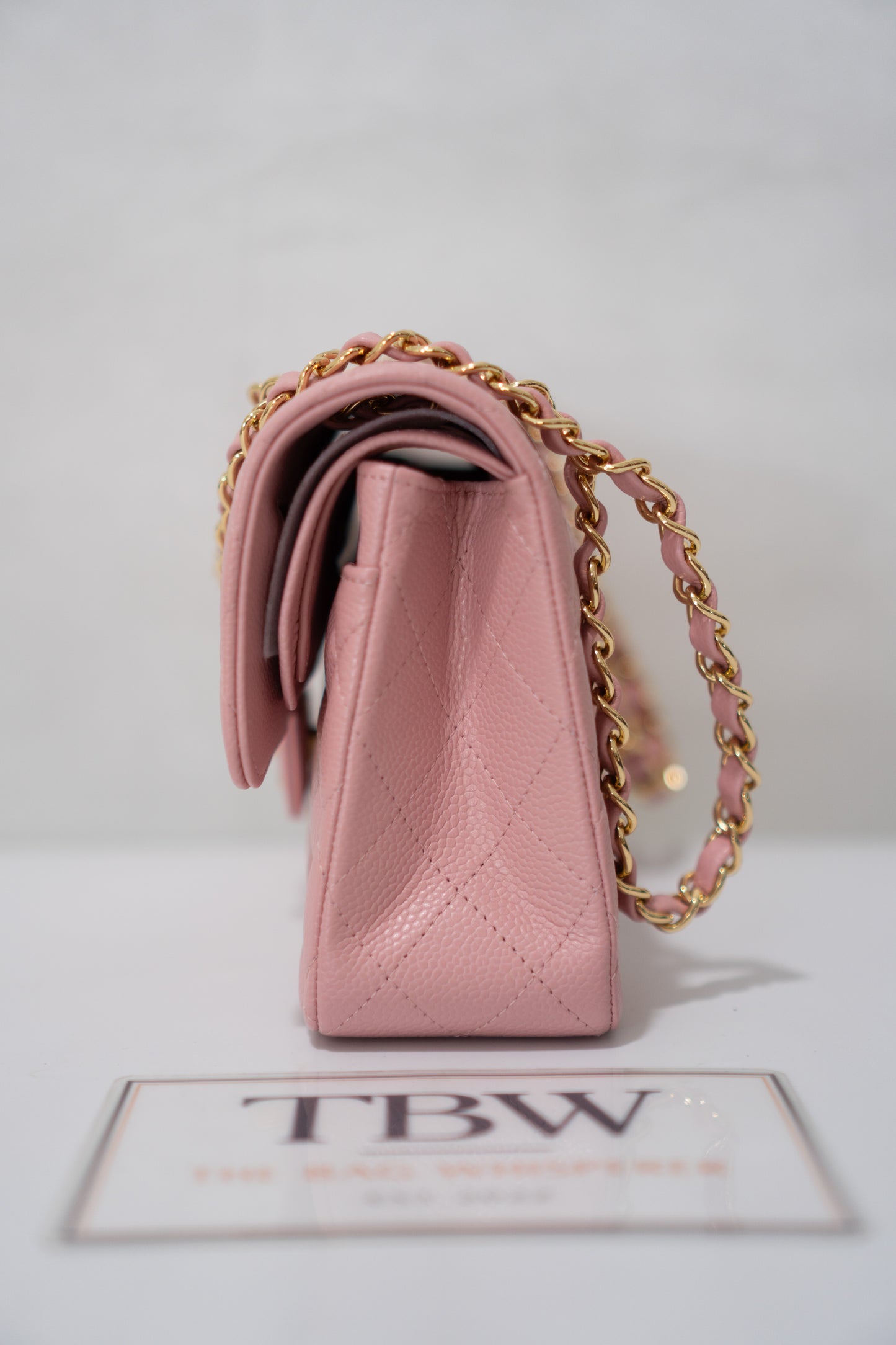 Classic Flap Bag – Light Pink Caviar Leather with Gold Hardware