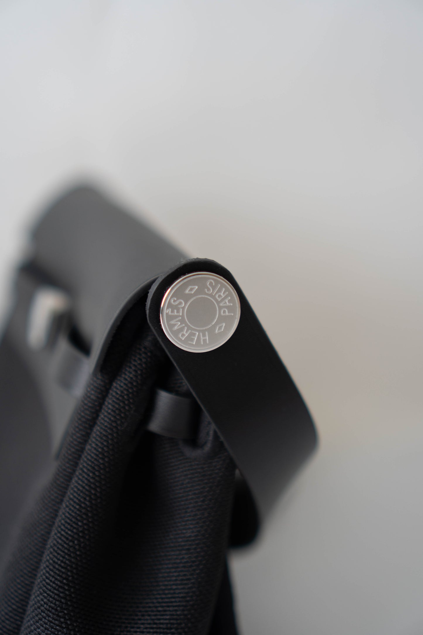 Mini Herbag – Black Canvas & Leather with Palladium Hardware