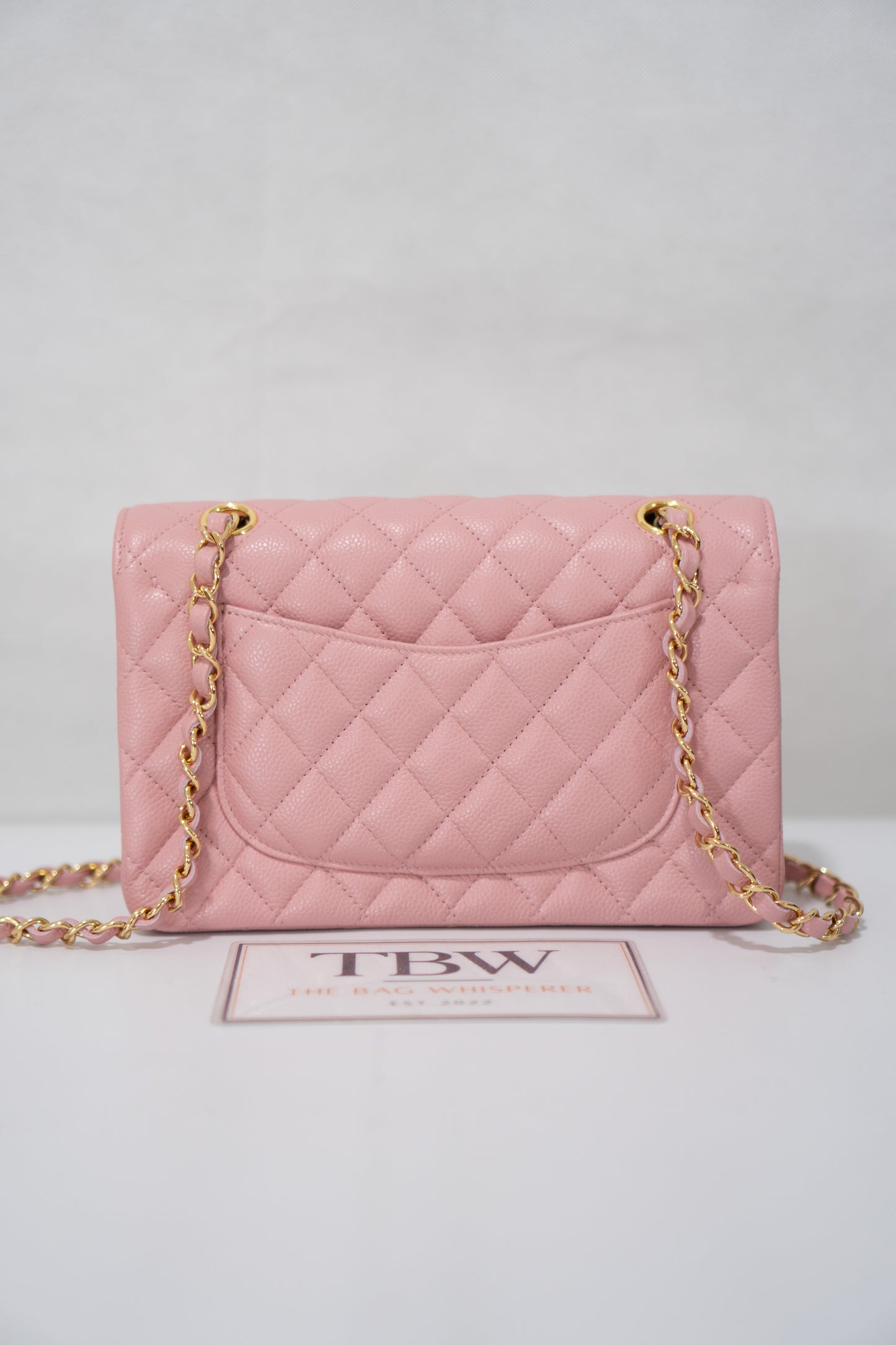 Classic Flap Bag – Light Pink Caviar Leather with Gold Hardware