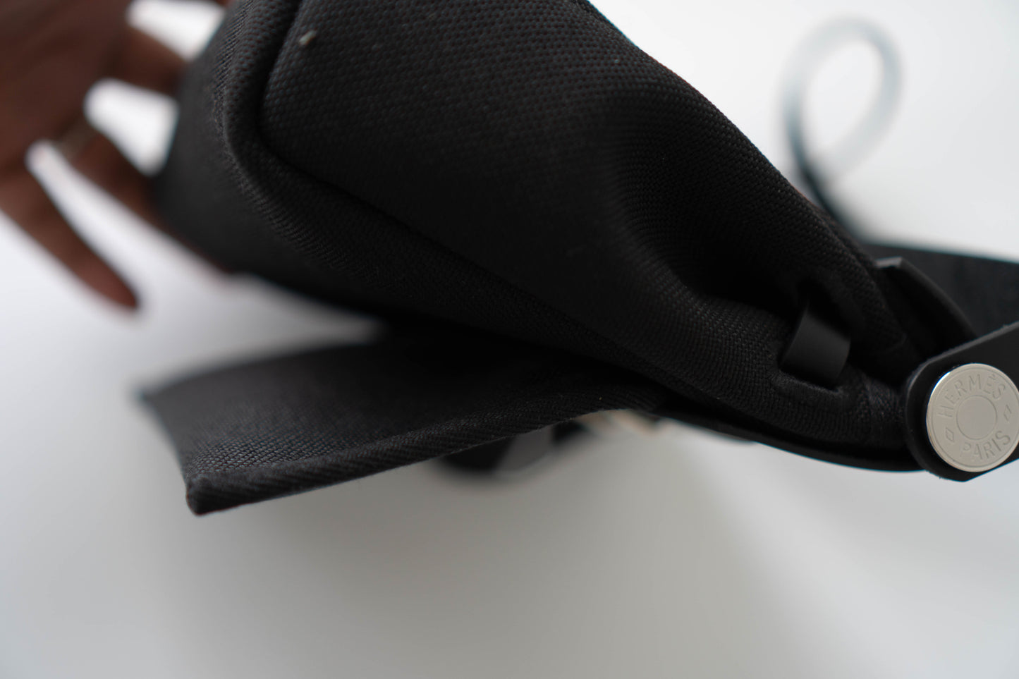 Mini Herbag – Black Canvas & Leather with Palladium Hardware