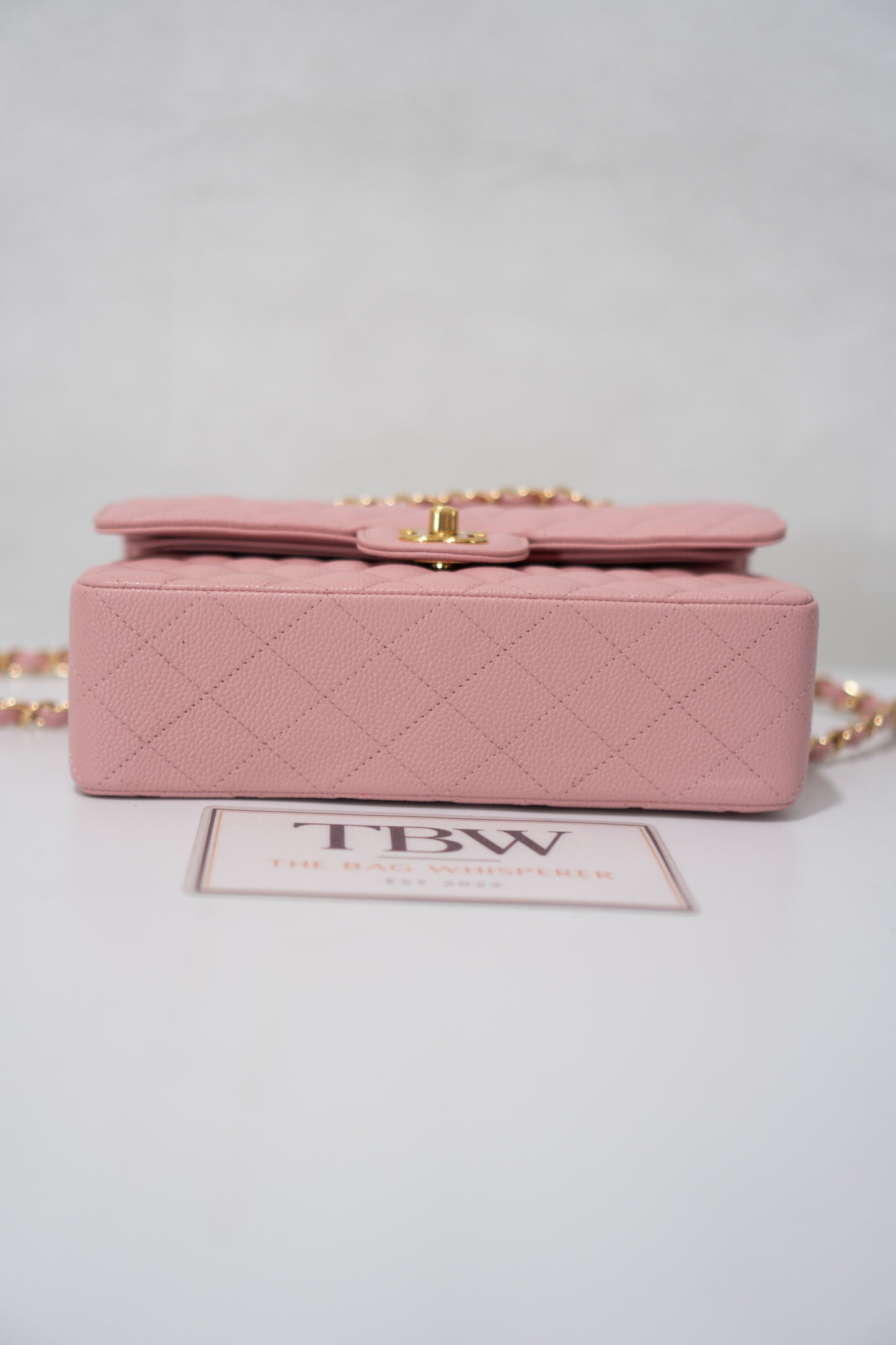 Classic Flap Bag – Light Pink Caviar Leather with Gold Hardware
