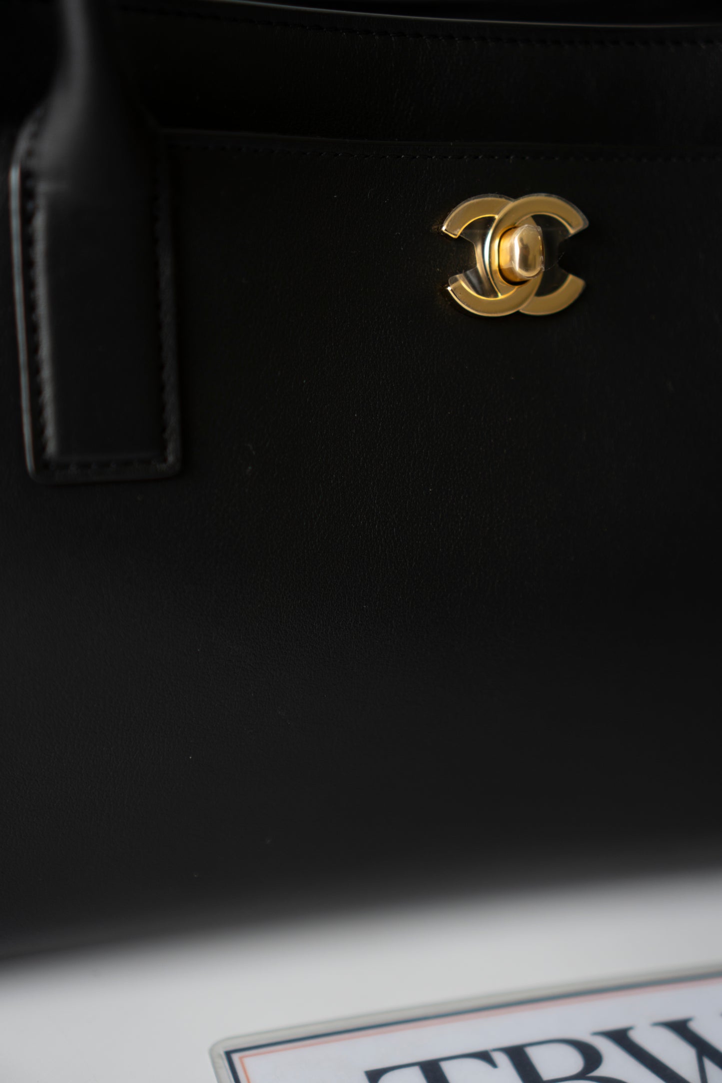 Archetype Small Shopping Tote (26S) – Black Calfskin with Gold Hardware