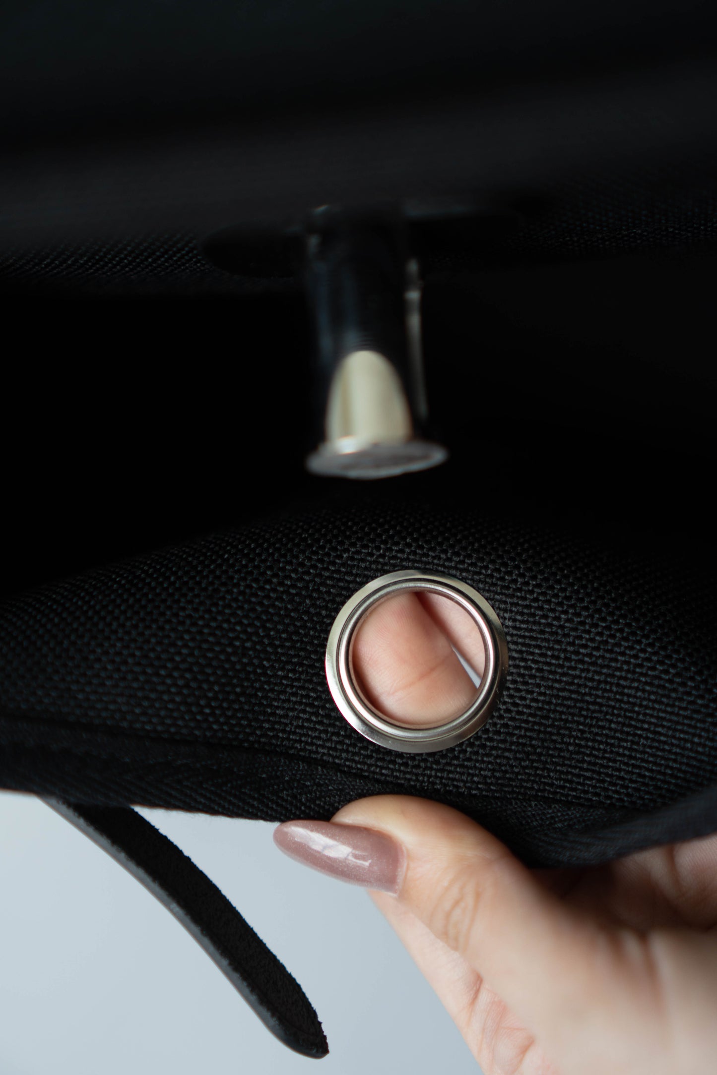 Mini Herbag – Black Canvas & Leather with Palladium Hardware