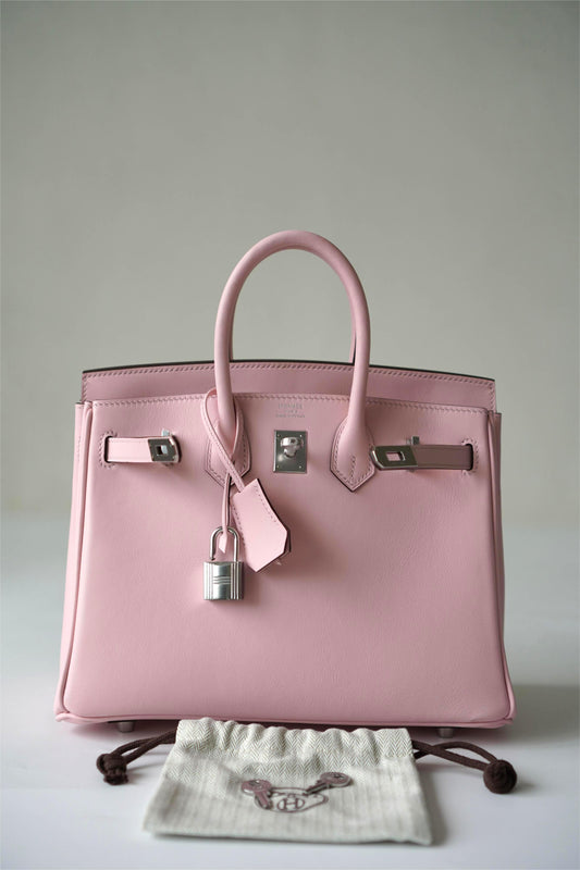 Birkin 25 in Rose Sakura Swift leather