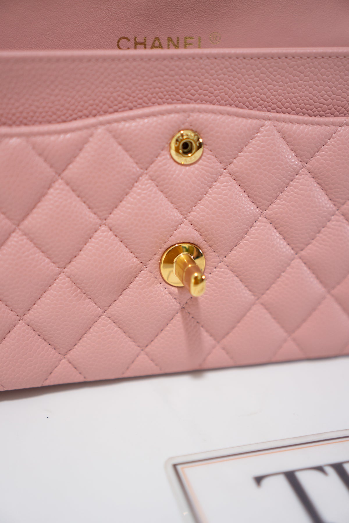 Classic Flap Bag – Light Pink Caviar Leather with Gold Hardware