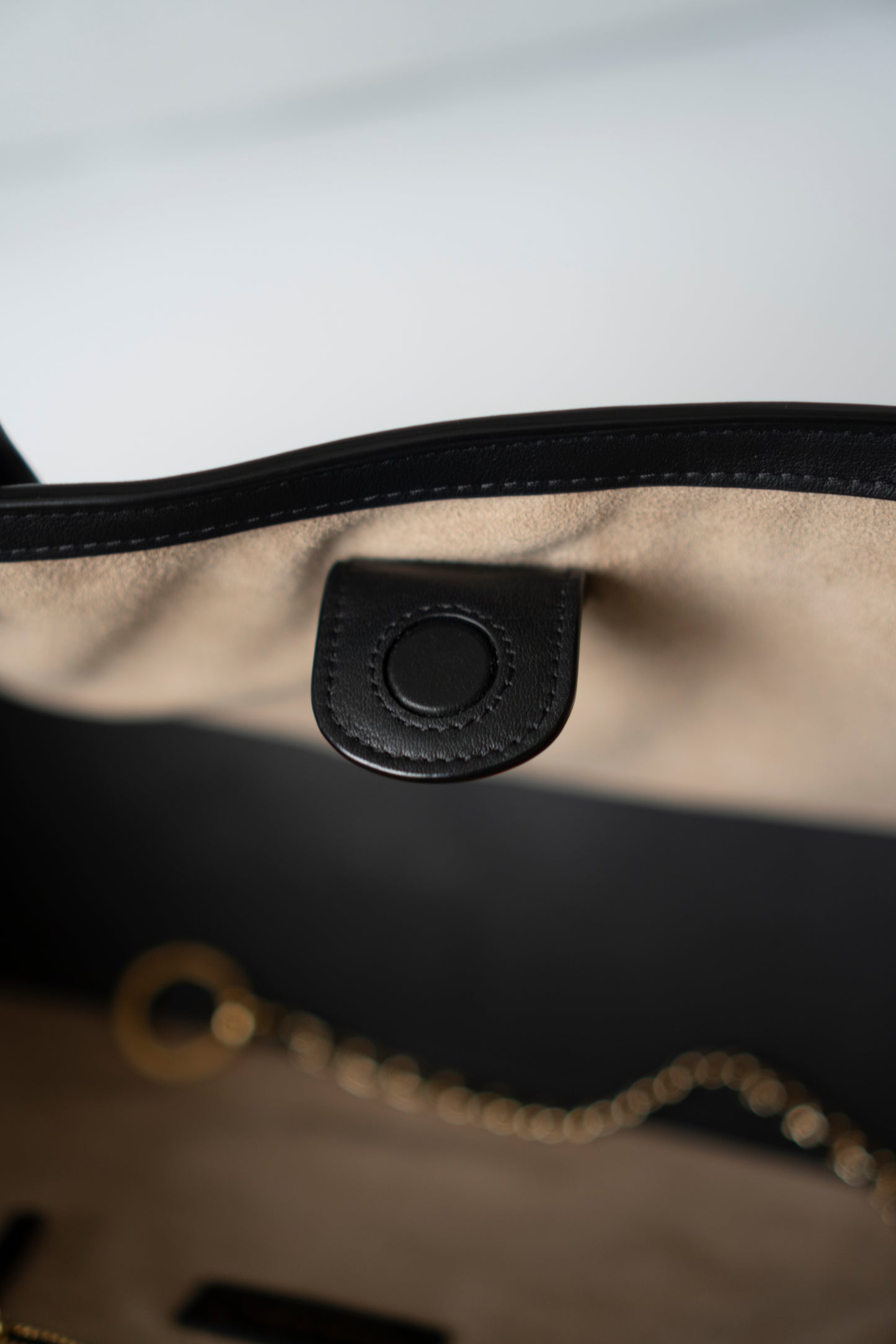 Archetype Small Shopping Tote (26S) – Black Calfskin with Gold Hardware