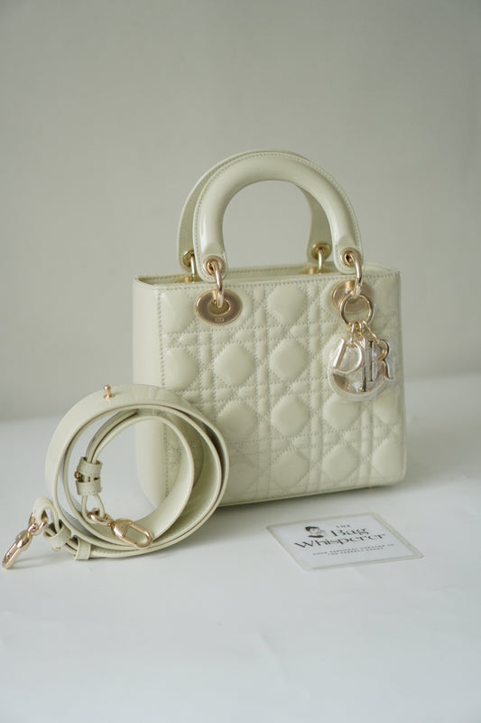 Lady D Small White Patent Leather