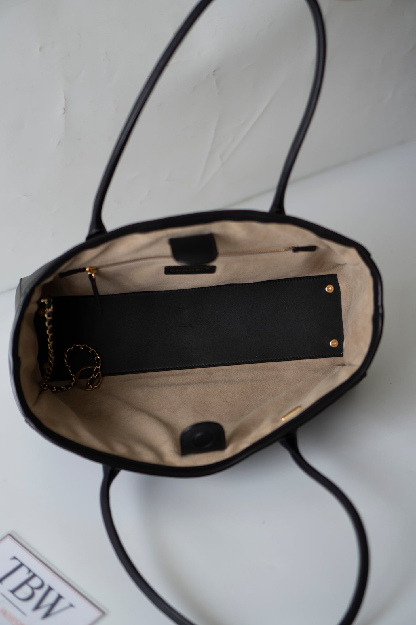 Archetype Small Shopping Tote (26S) – Black Calfskin with Gold Hardware