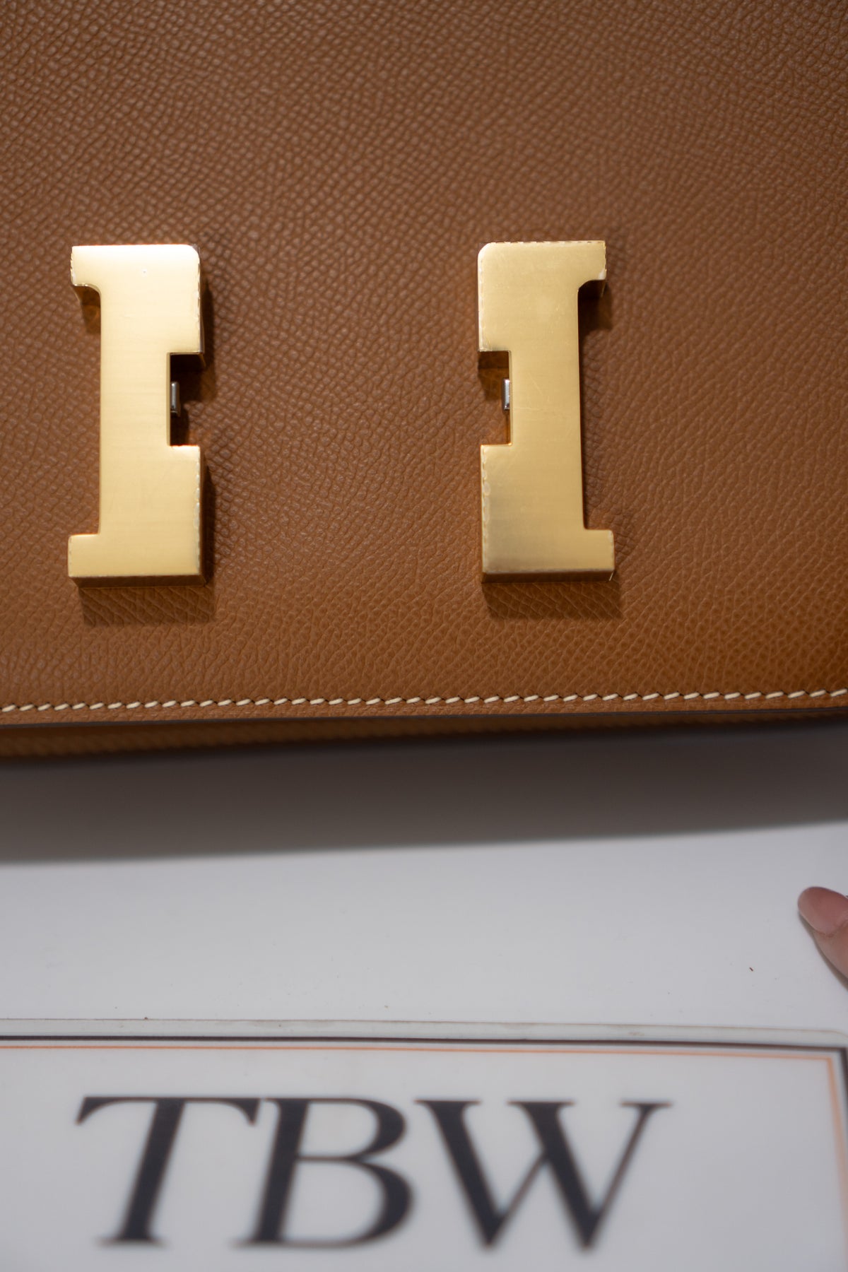 Constanc 23 – Gold Epsom Leather with Permabrass/Gold Hardware