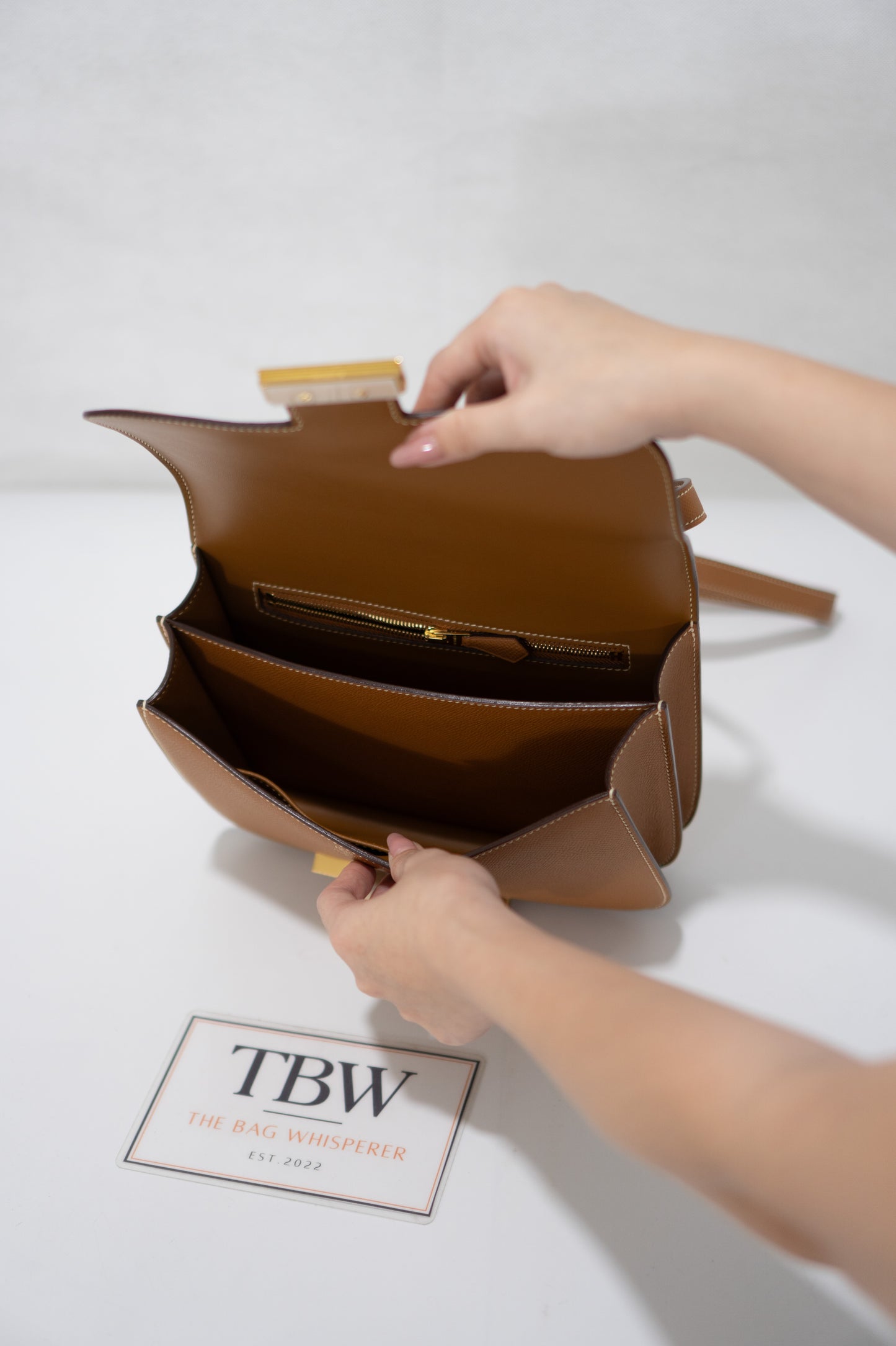 Constanc 23 – Gold Epsom Leather with Permabrass/Gold Hardware