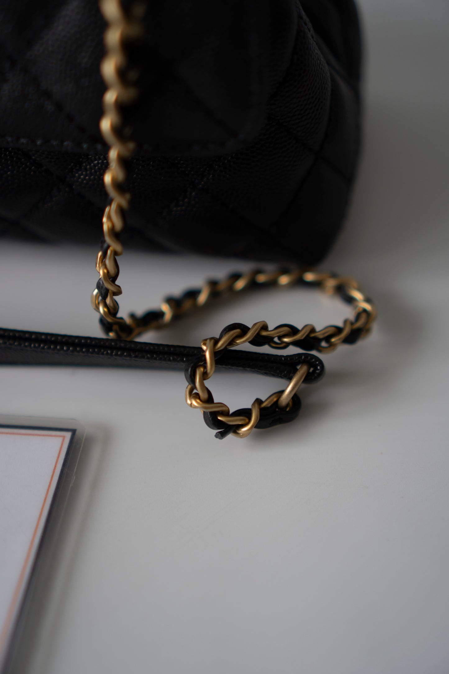 Coco Handle – Black Caviar with Gold Hardware & Snakeskin Handle