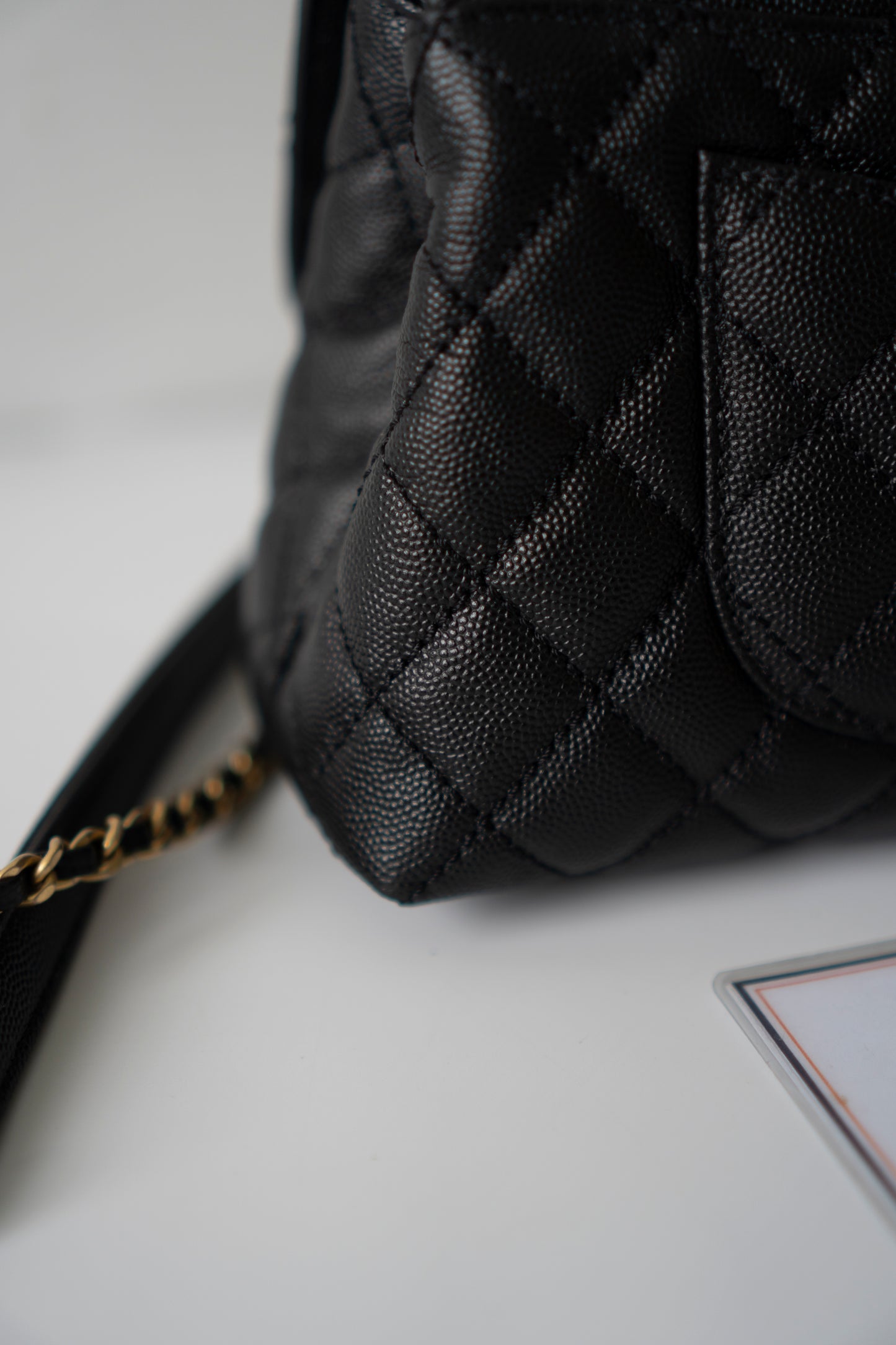 Coco Handle – Black Caviar with Gold Hardware & Snakeskin Handle