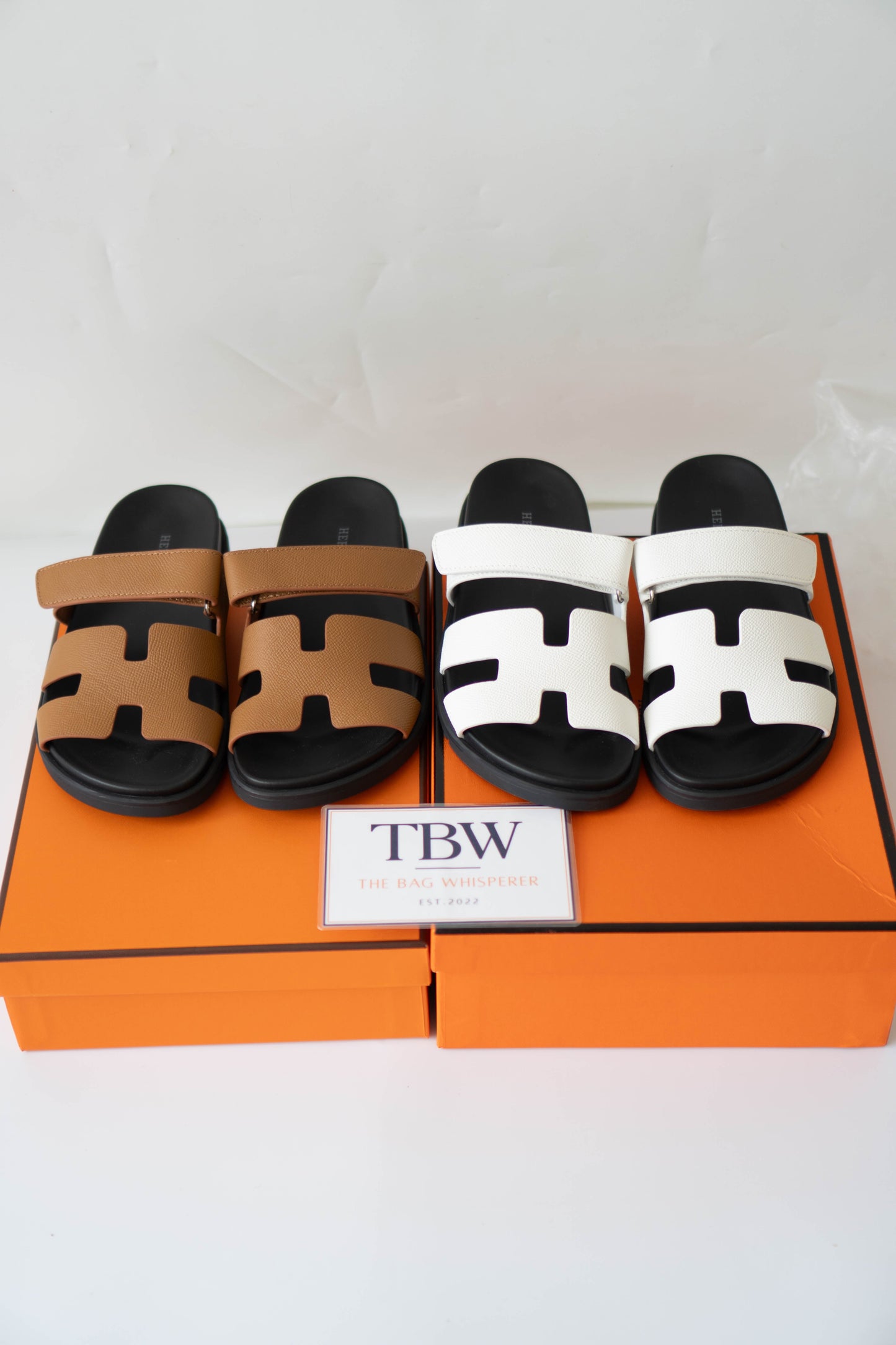Chypre Sandals – Black Sole with White Epsom Leather