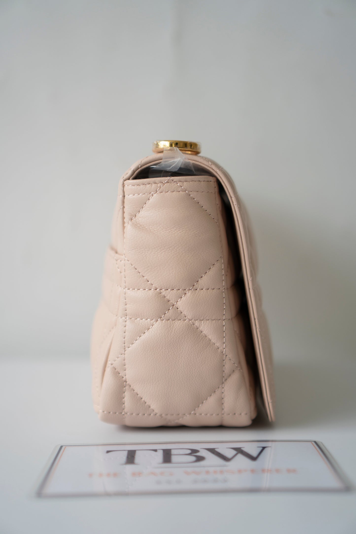 Caro Medium – Powder Beige Lambskin with Gold Hardware