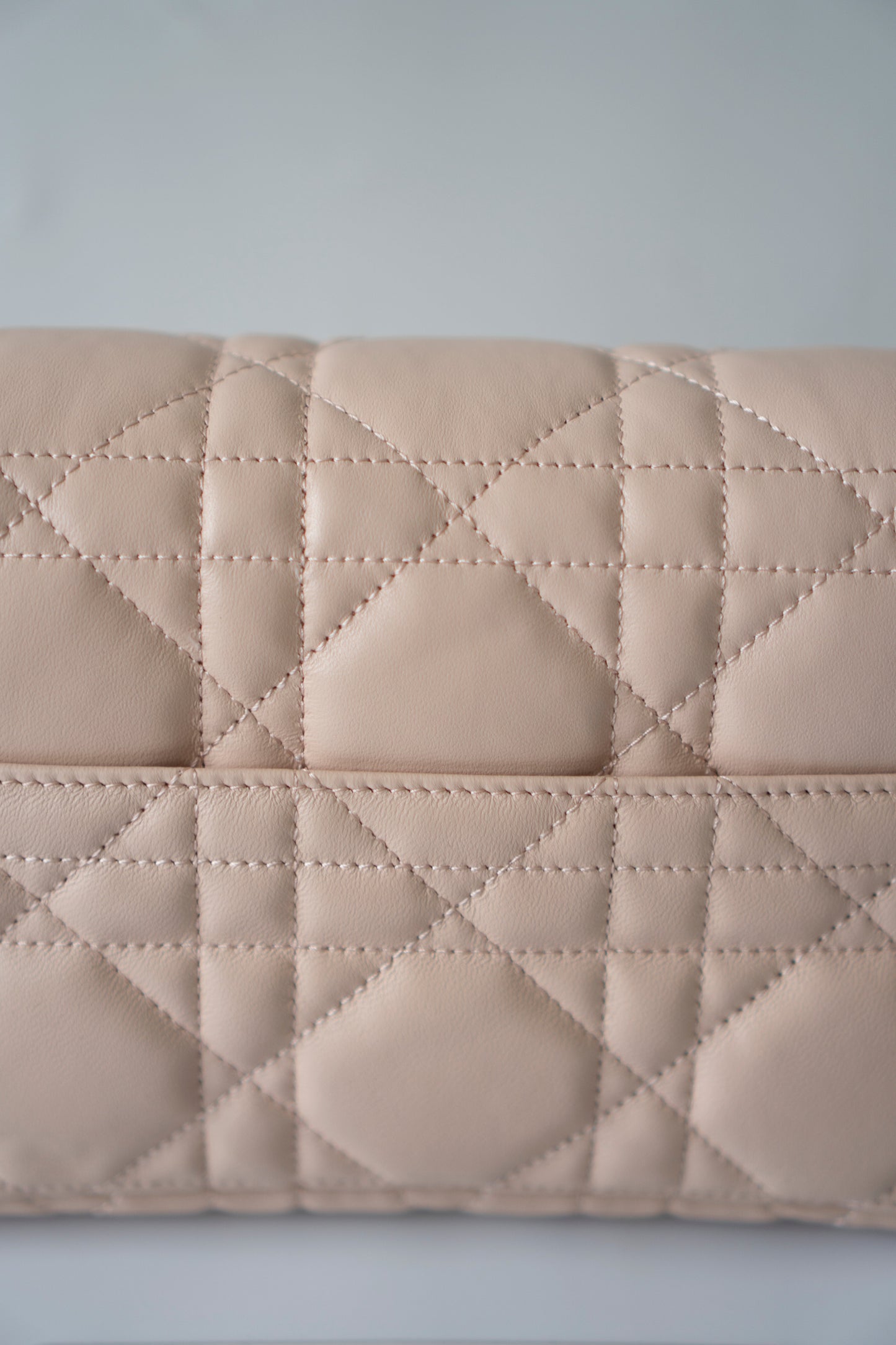 Caro Medium – Powder Beige Lambskin with Gold Hardware