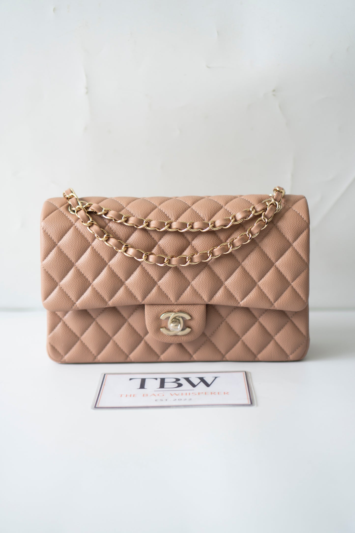 Classic Flap Medium – Dark Beige Caviar with Gold Hardware