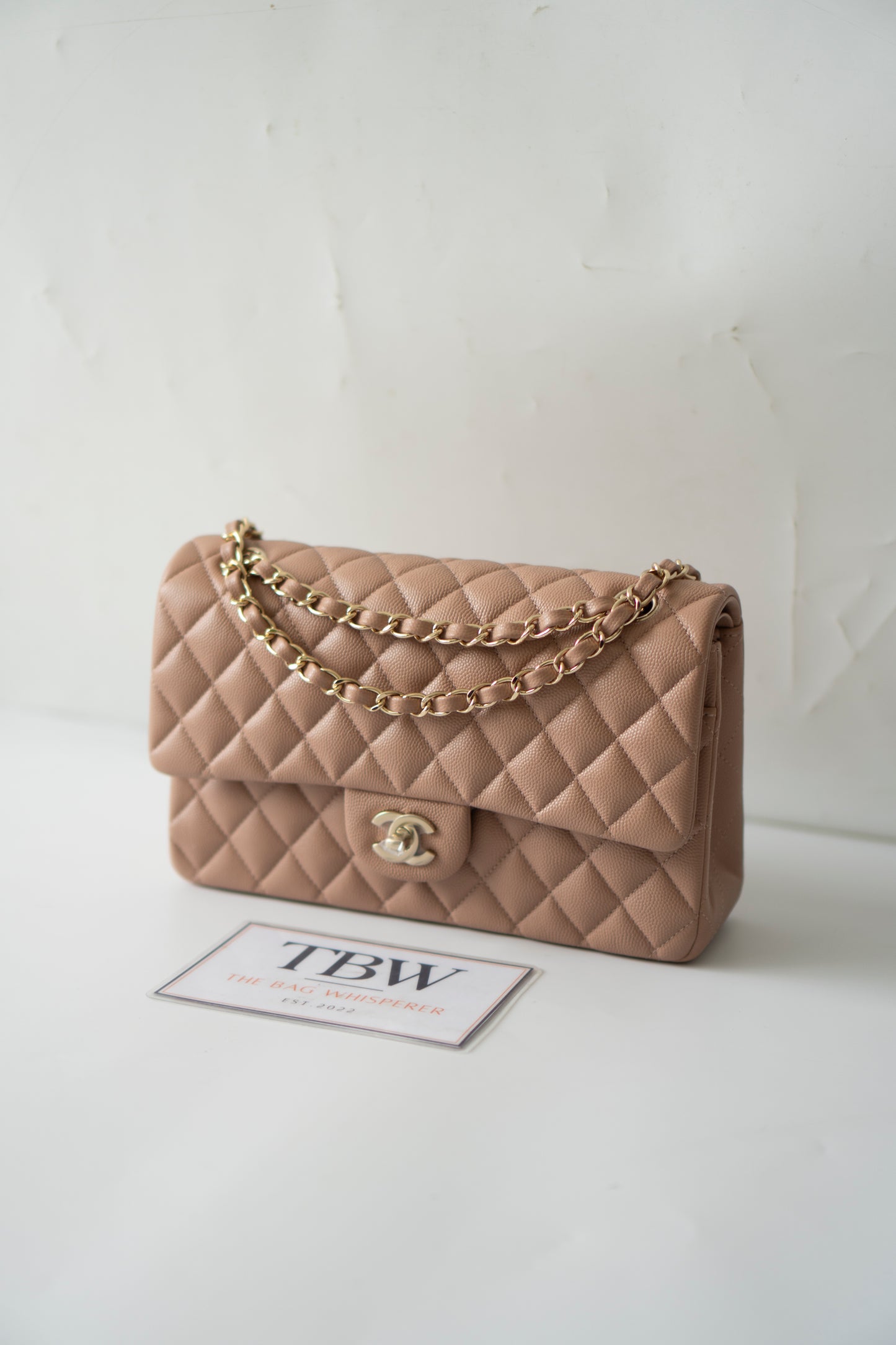 Classic Flap Medium – Dark Beige Caviar with Gold Hardware