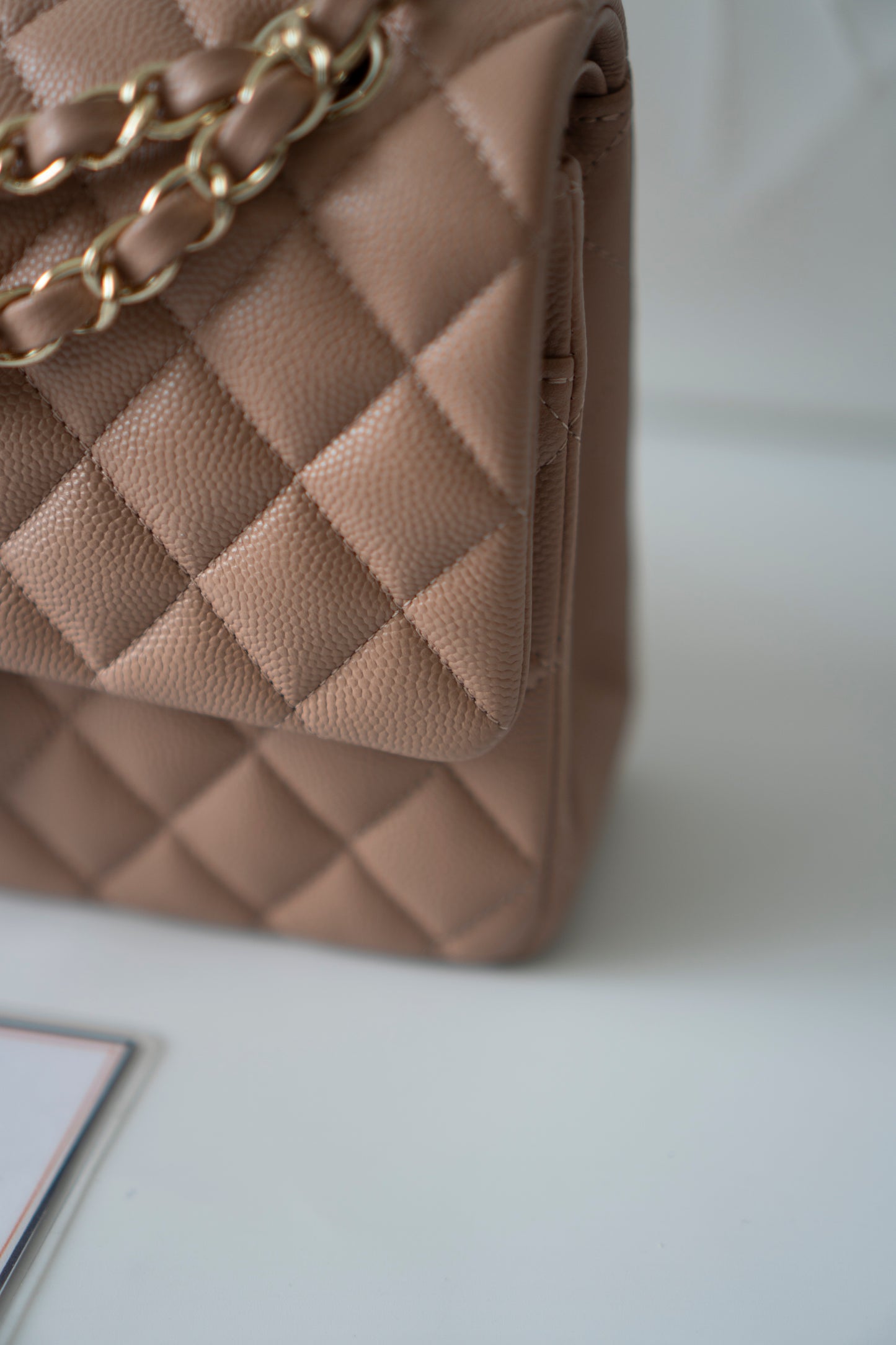 Classic Flap Medium – Dark Beige Caviar with Gold Hardware