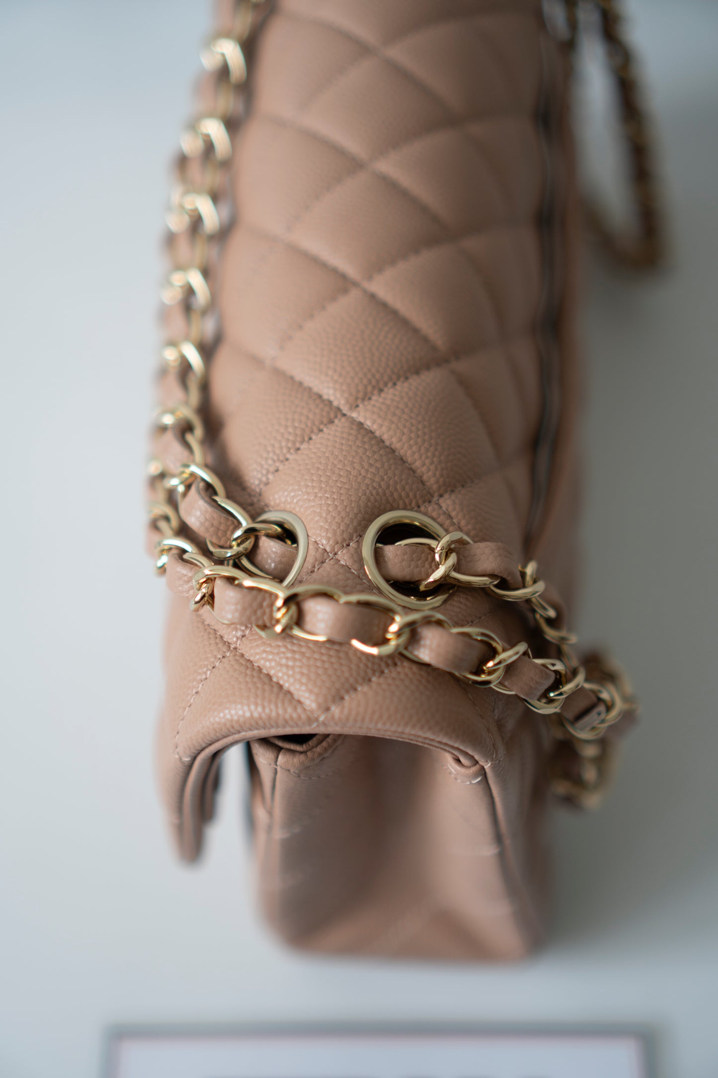 Classic Flap Medium – Dark Beige Caviar with Gold Hardware