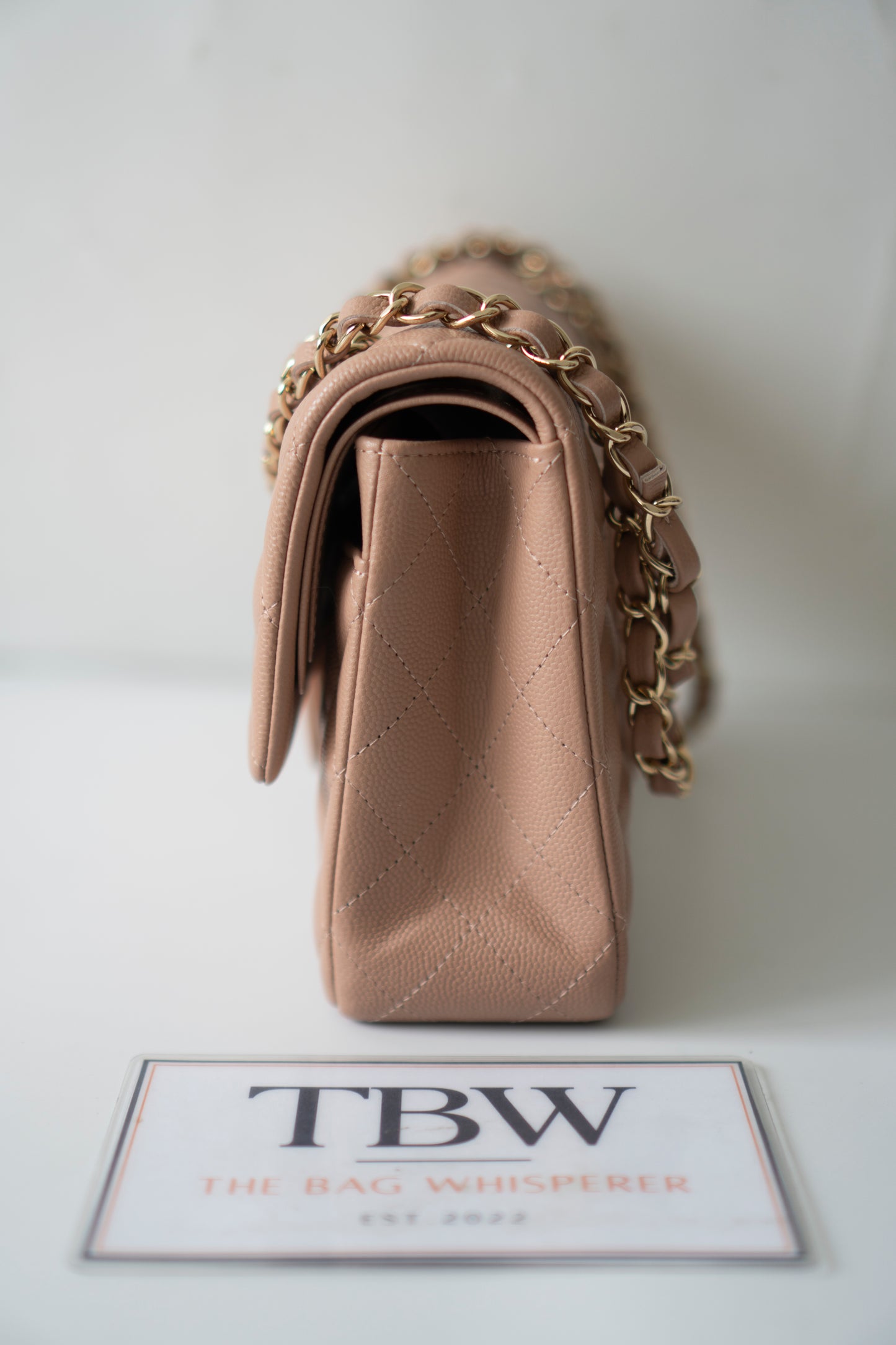 Classic Flap Medium – Dark Beige Caviar with Gold Hardware