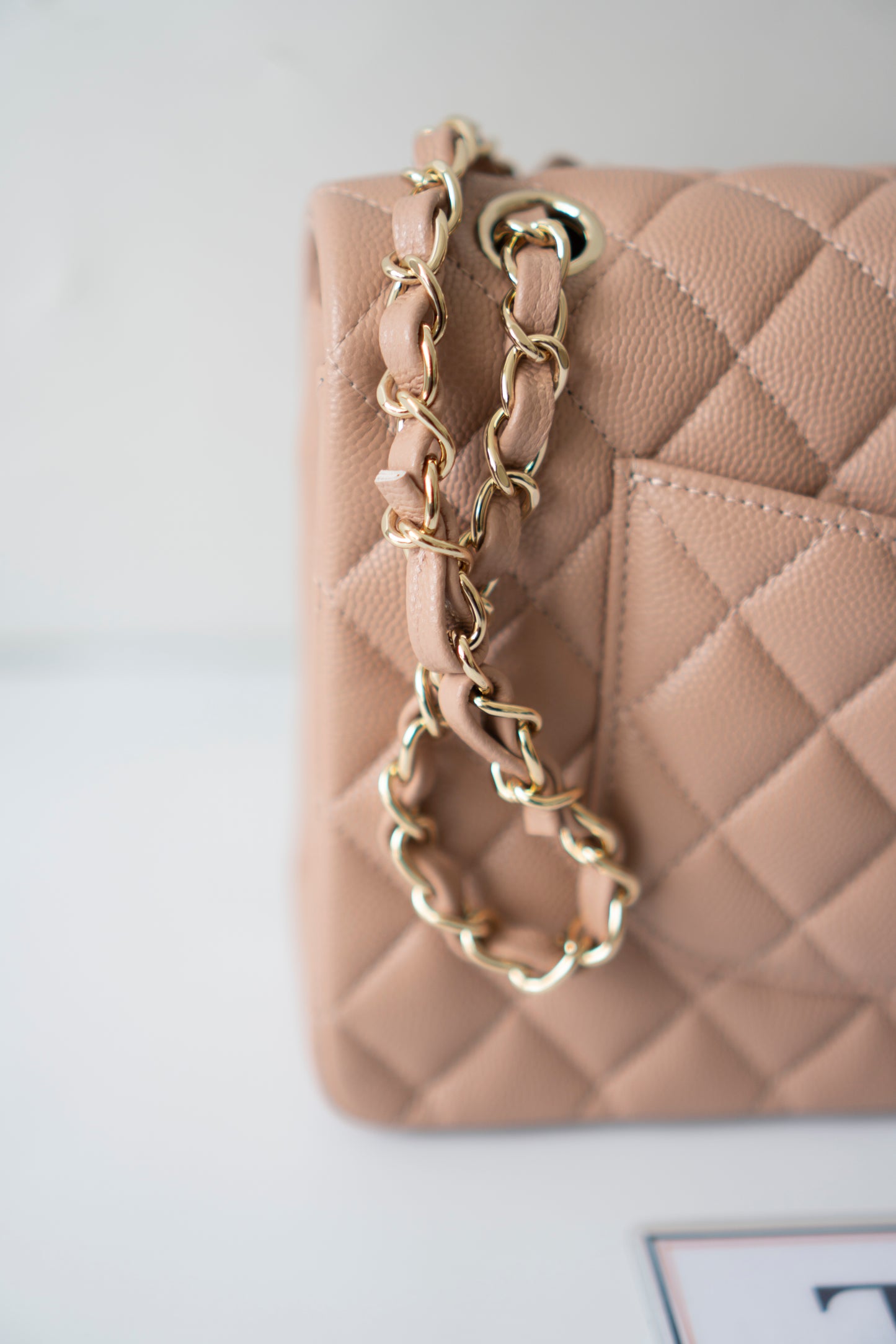 Classic Flap Medium – Dark Beige Caviar with Gold Hardware