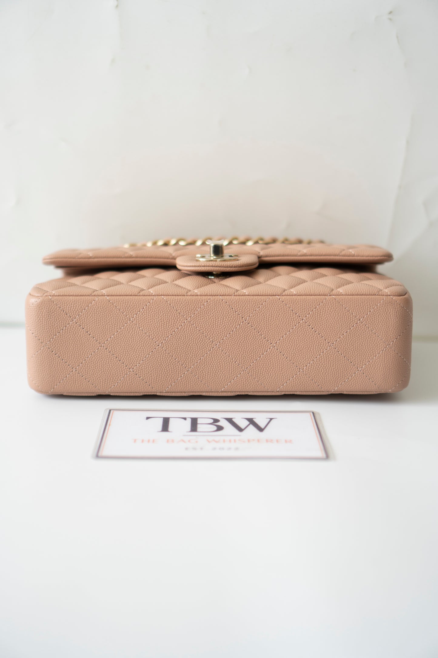 Classic Flap Medium – Dark Beige Caviar with Gold Hardware