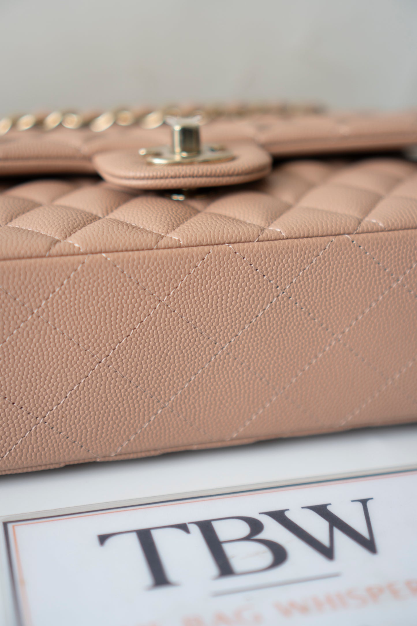 Classic Flap Medium – Dark Beige Caviar with Gold Hardware