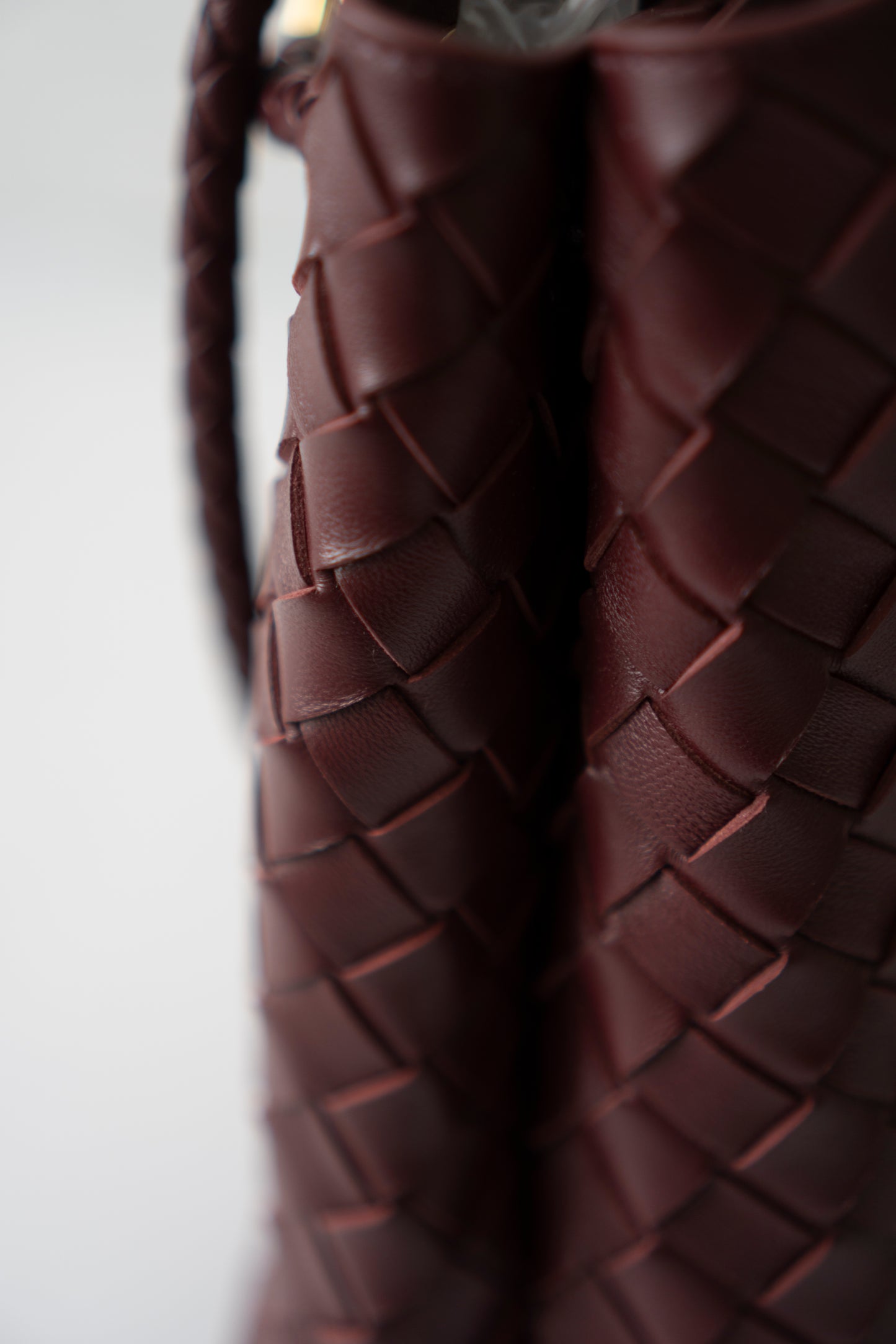 Andiamo Medium – Burgundy Intrecciato Nappa with Gold Hardware