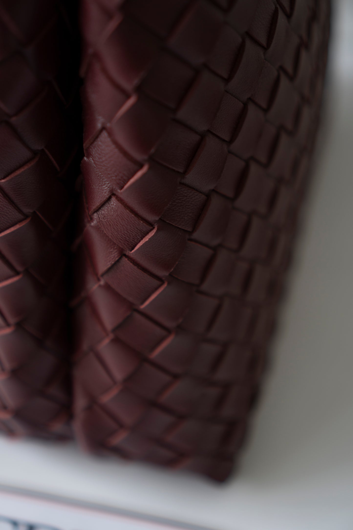 Andiamo Medium – Burgundy Intrecciato Nappa with Gold Hardware