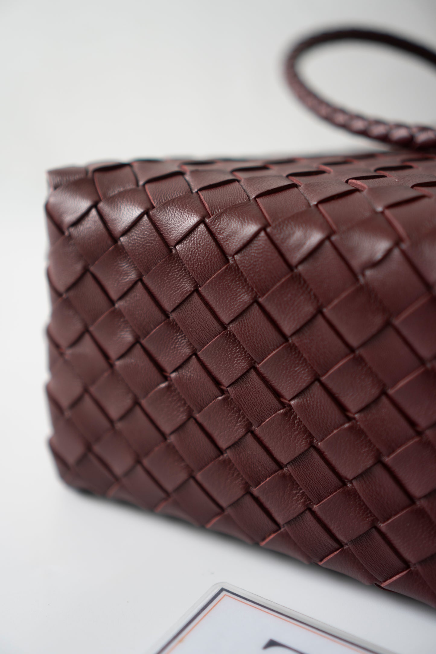 Andiamo Medium – Burgundy Intrecciato Nappa with Gold Hardware