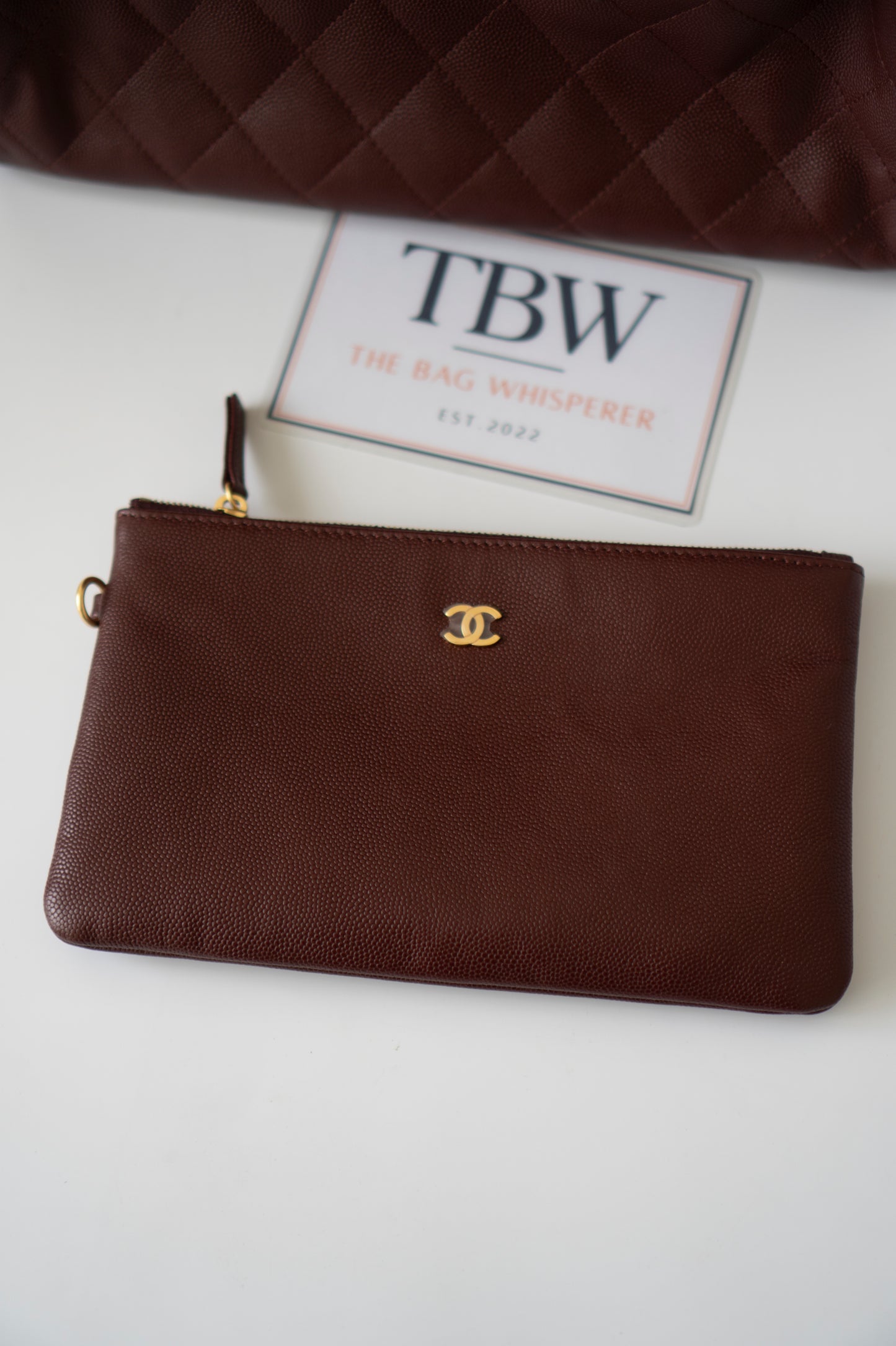 C25 Medium – Burgundy Caviar with Gold Hardware