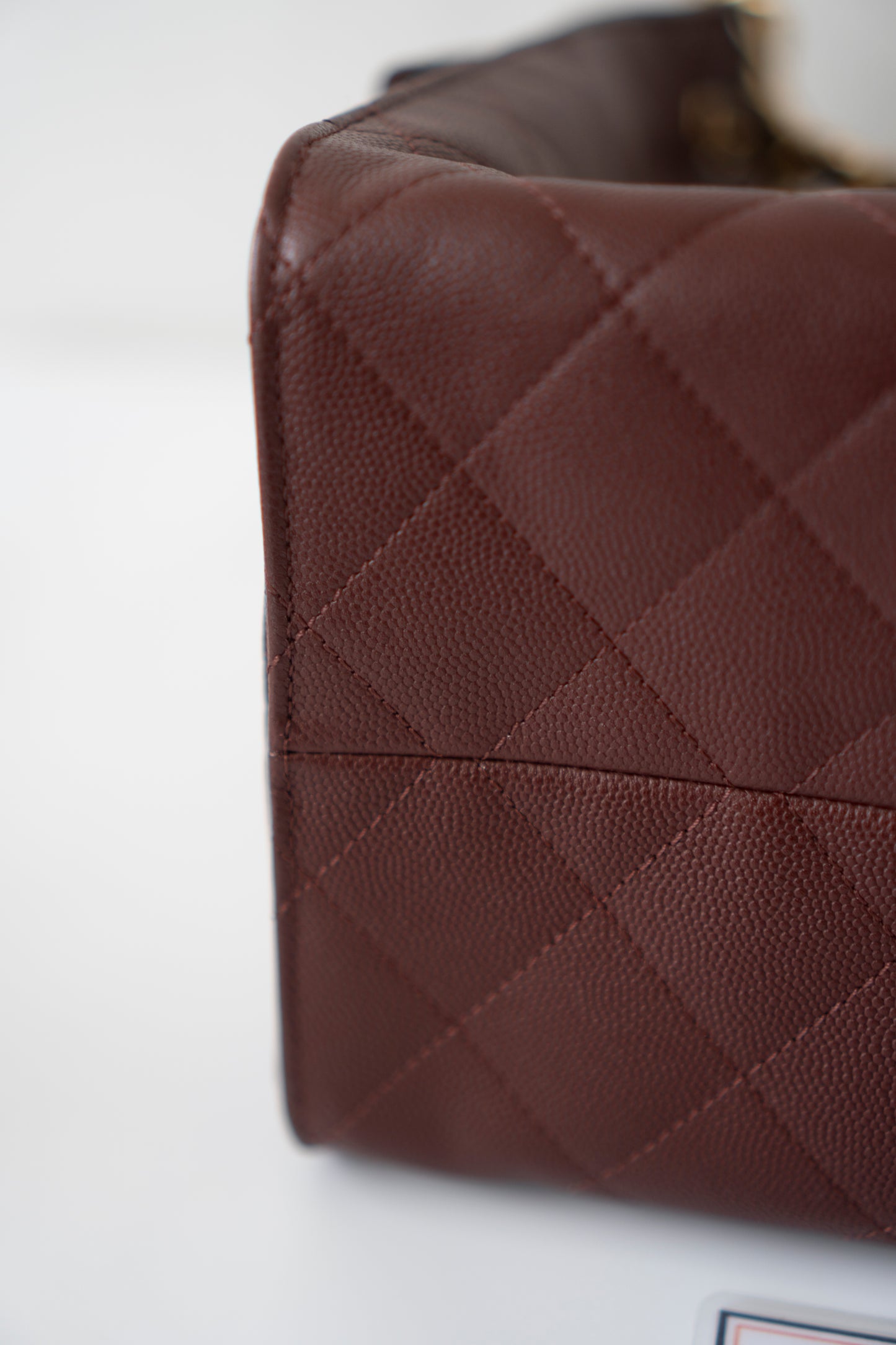 C25 Medium – Burgundy Caviar with Gold Hardware