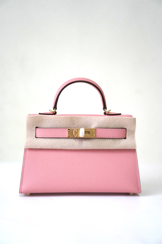 Mini KL Rose Sakura Epsom Leather Gold Hardware