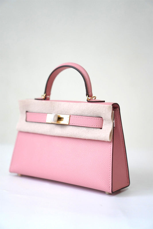 Mini KL Rose Sakura Epsom Leather Gold Hardware