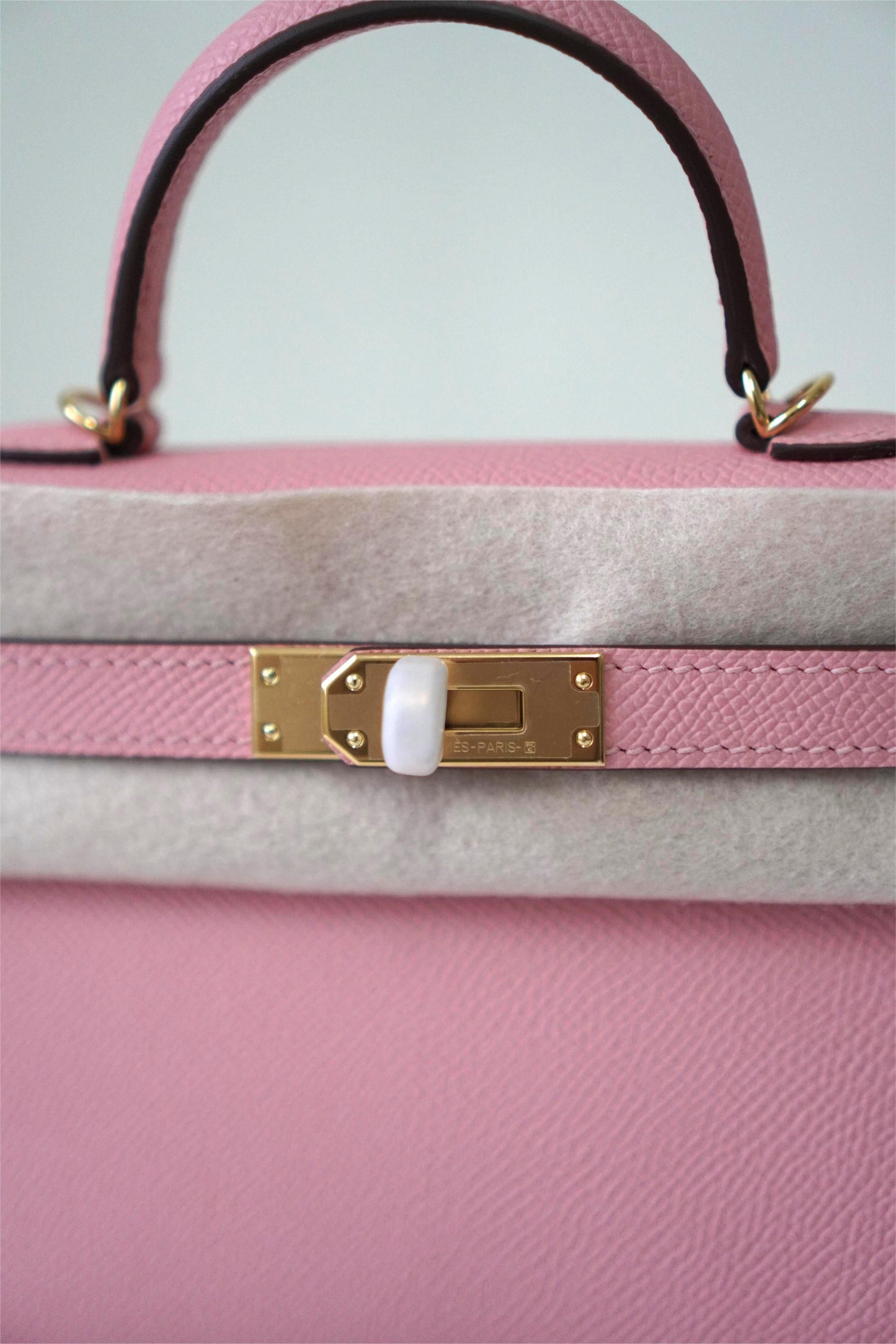 Mini KL Rose Sakura Epsom Leather Gold Hardware