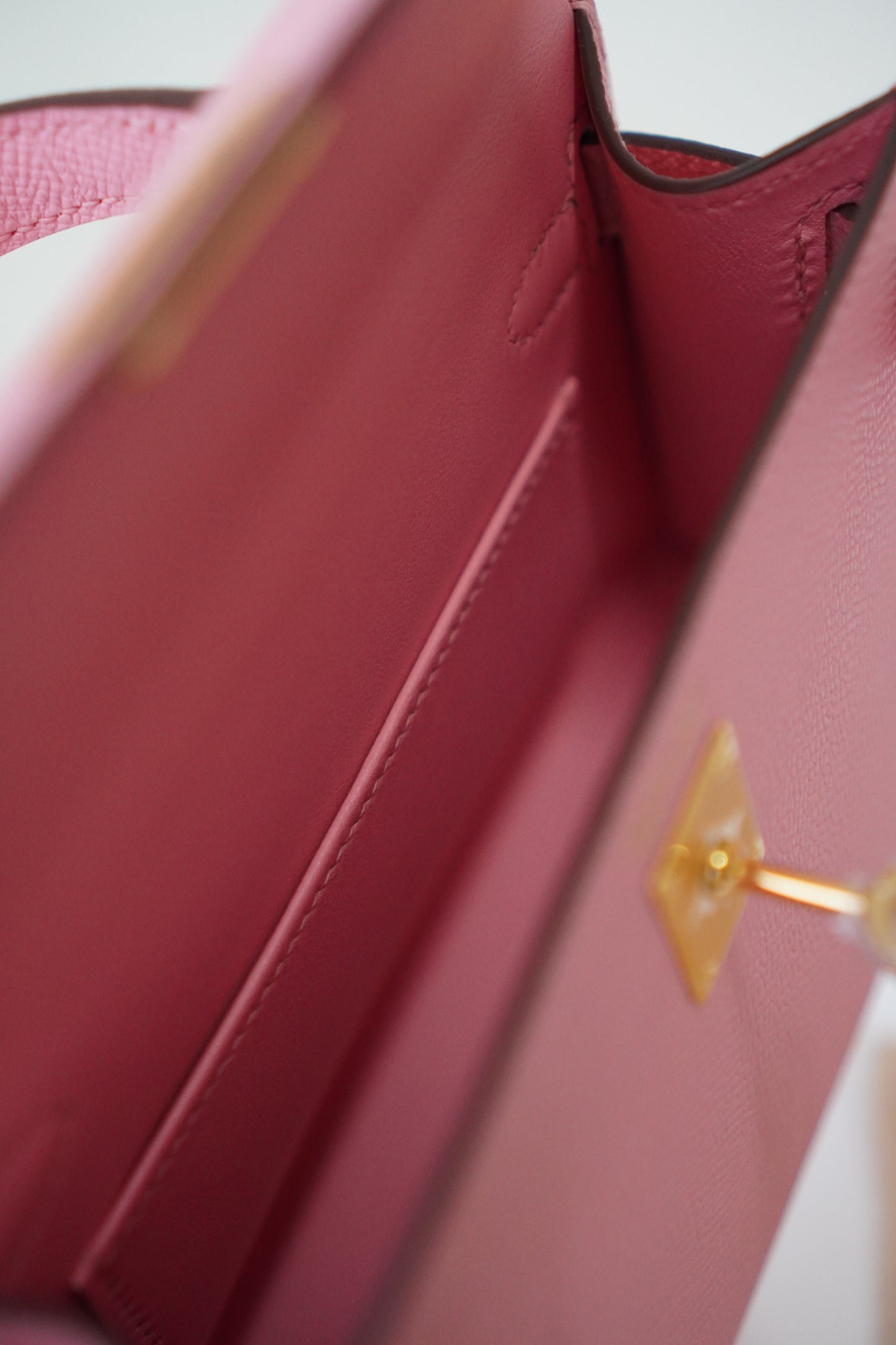 Mini KL Rose Sakura Epsom Leather Gold Hardware