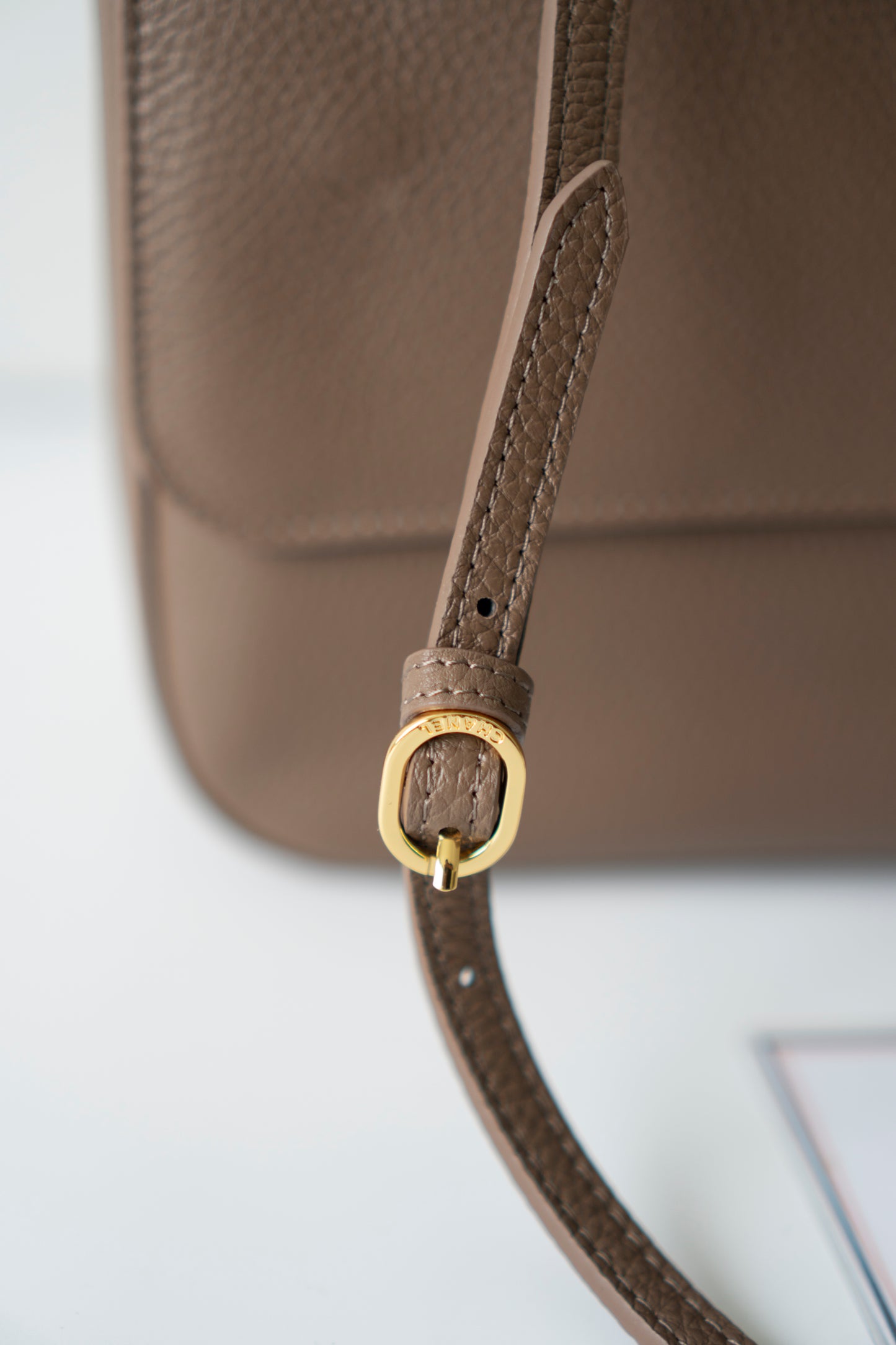 Jumbo 26S Souplissimo Flap Bag – Taupe Light Brown Grained Calfskin with Gold Hardware