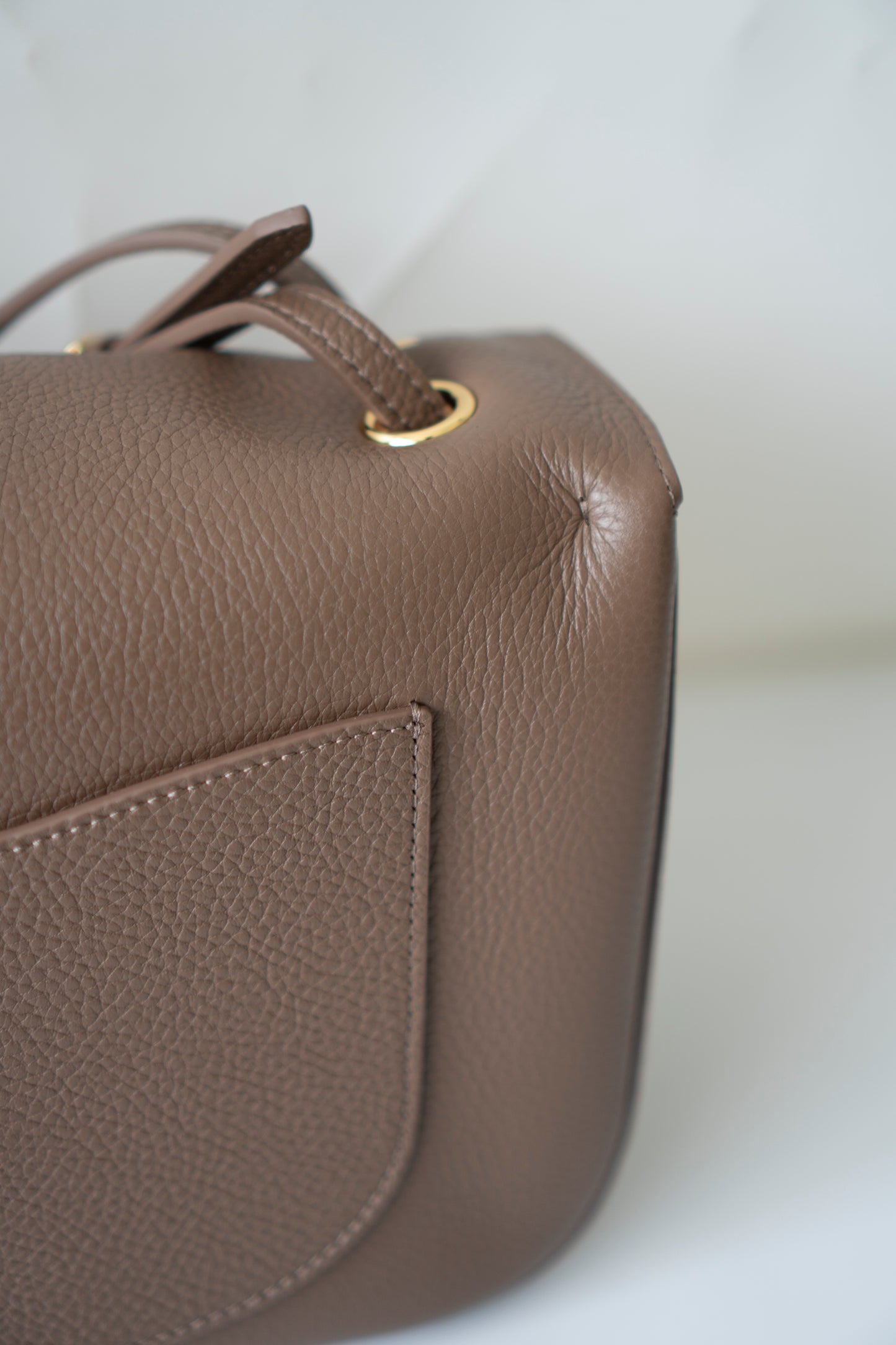 Jumbo 26S Souplissimo Flap Bag – Taupe Light Brown Grained Calfskin with Gold Hardware