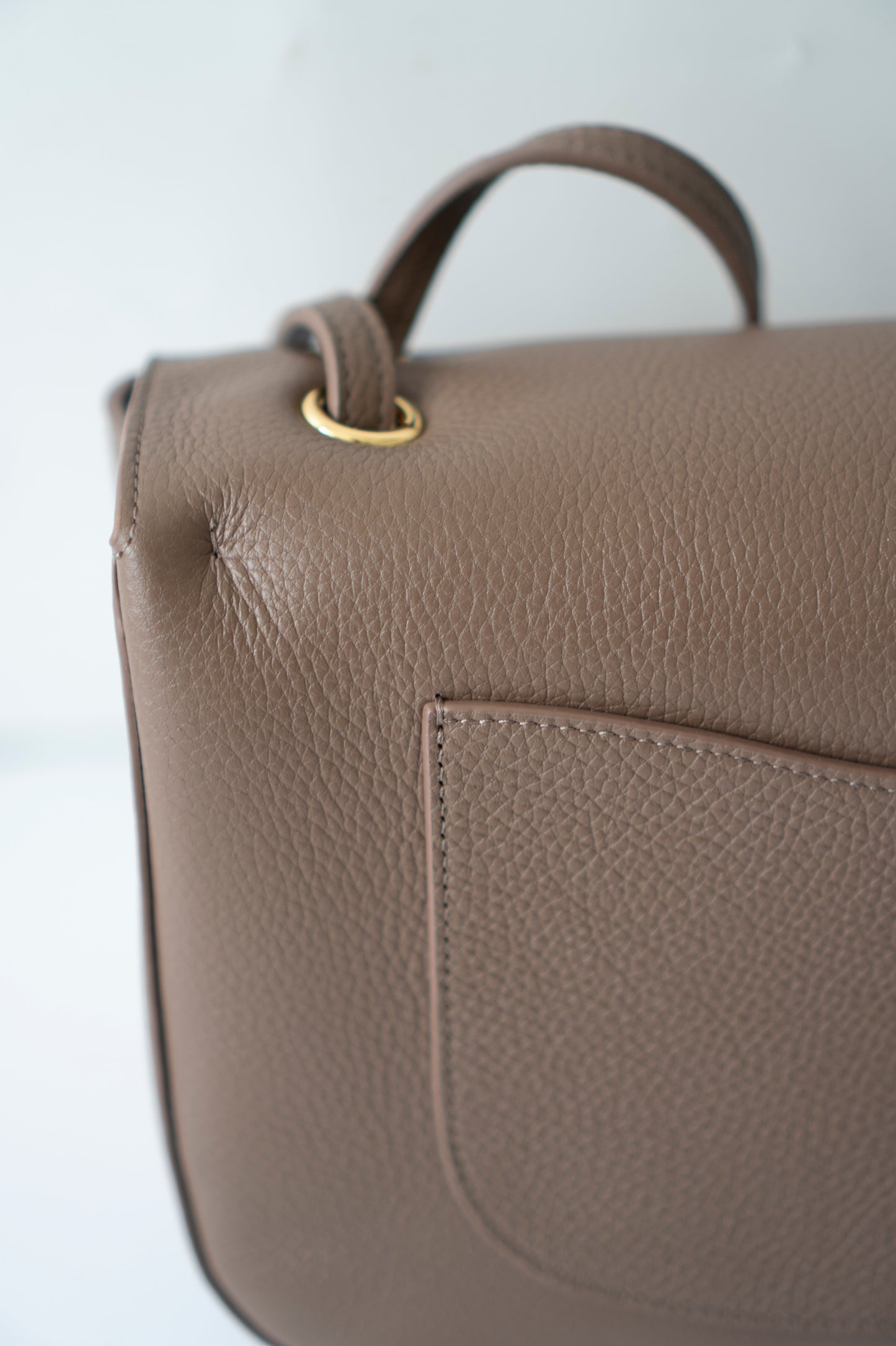 Jumbo 26S Souplissimo Flap Bag – Taupe Light Brown Grained Calfskin with Gold Hardware