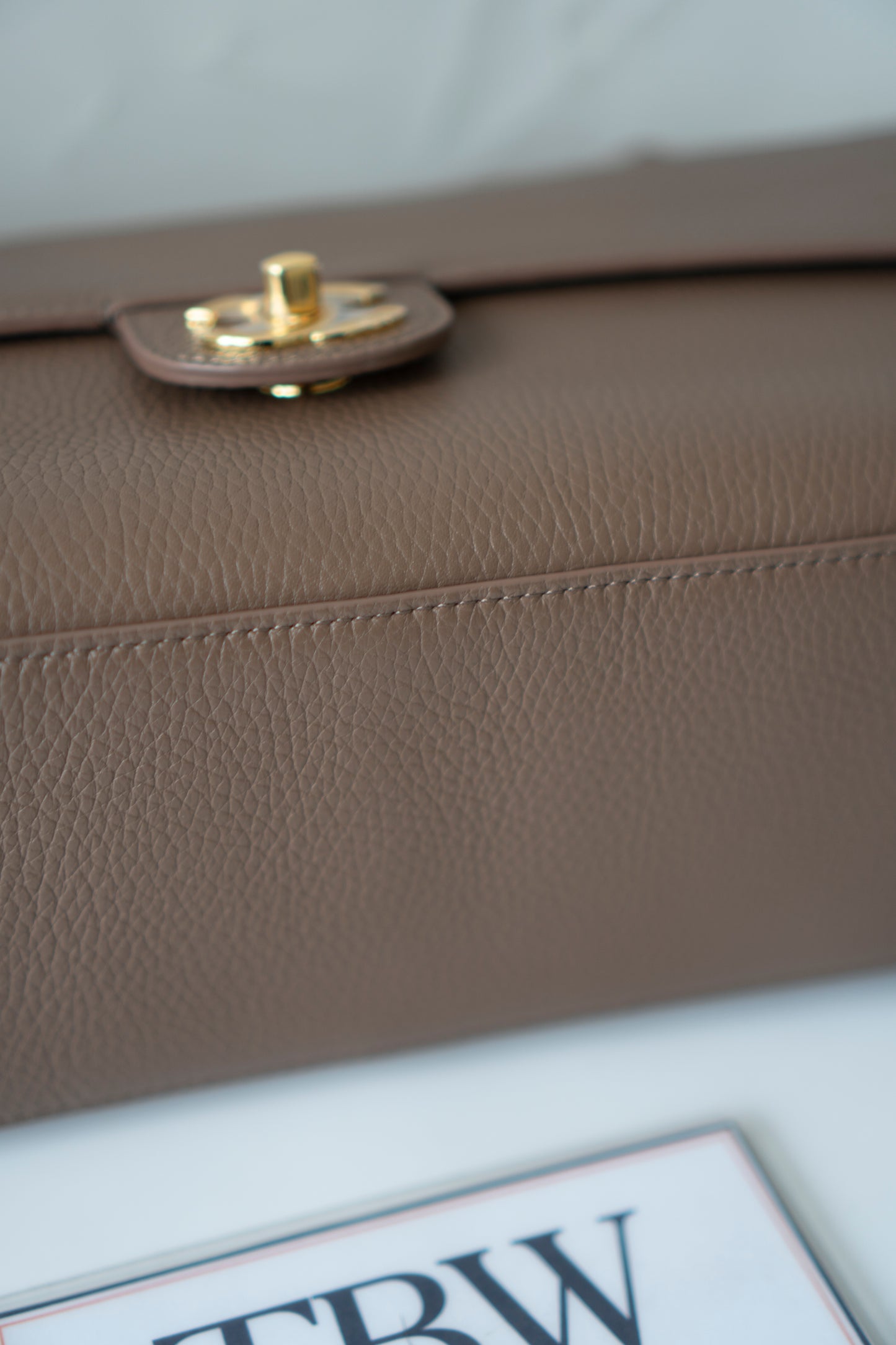 Jumbo 26S Souplissimo Flap Bag – Taupe Light Brown Grained Calfskin with Gold Hardware
