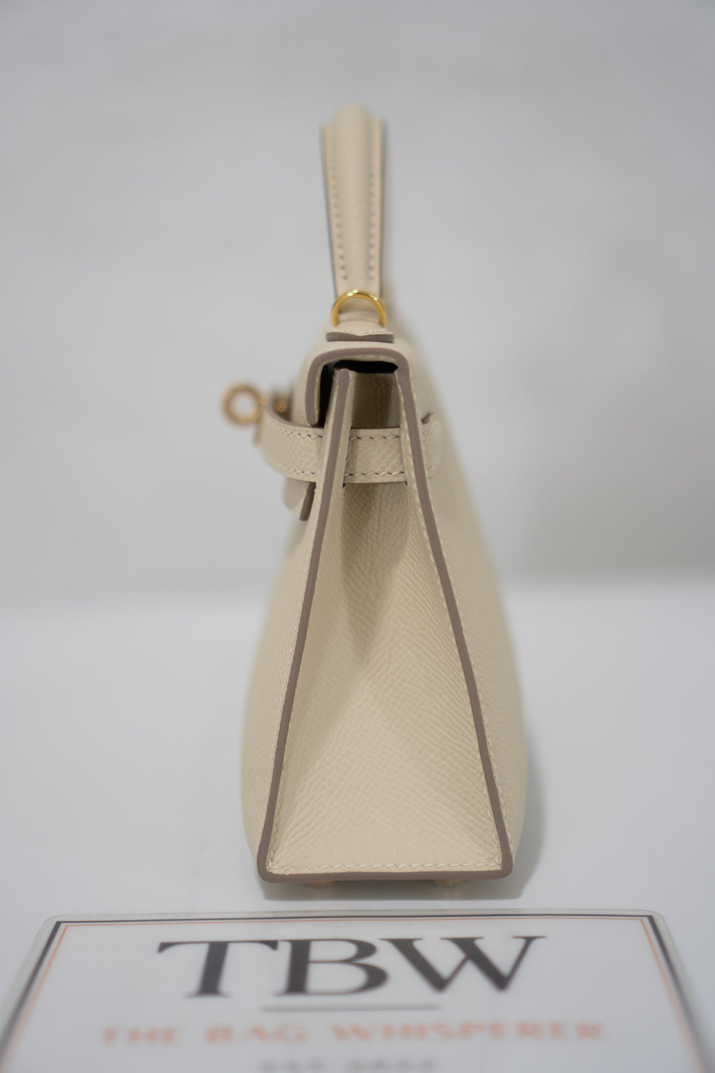 Mini Kelly II Top Handle Bag – Craie Epsom Leather with Gold Hardware