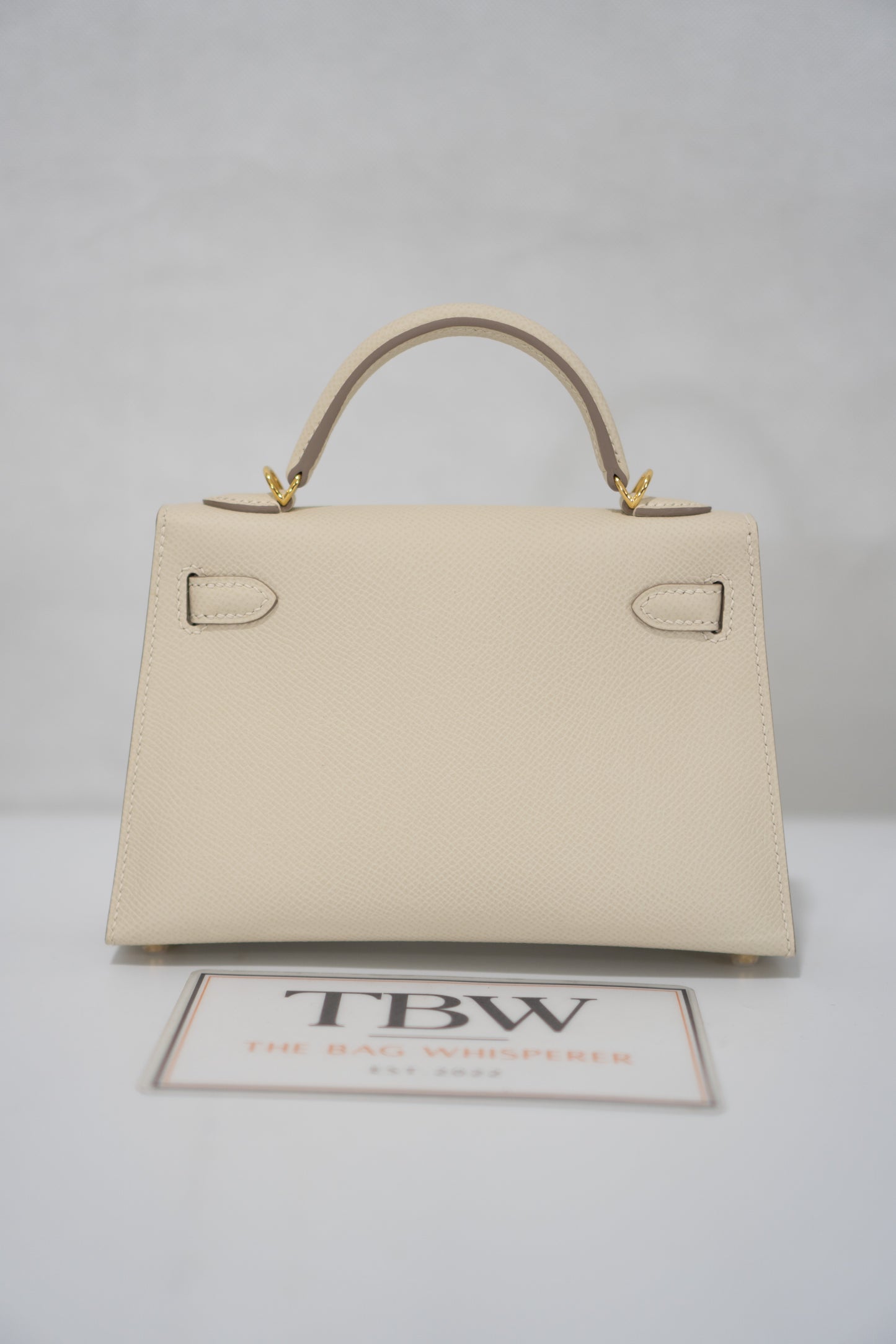 Mini Kelly II Top Handle Bag – Craie Epsom Leather with Gold Hardware