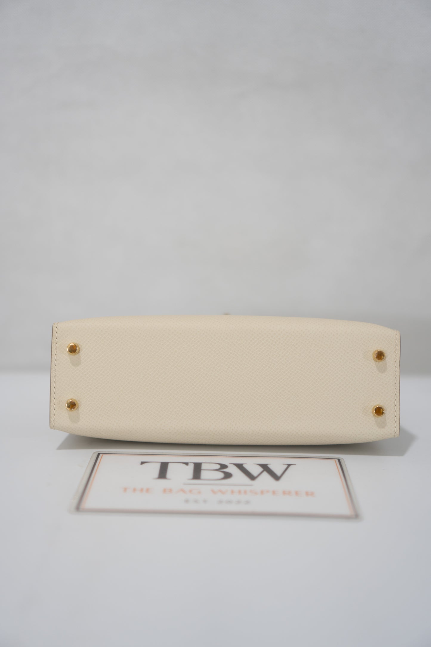 Mini Kelly II Top Handle Bag – Craie Epsom Leather with Gold Hardware