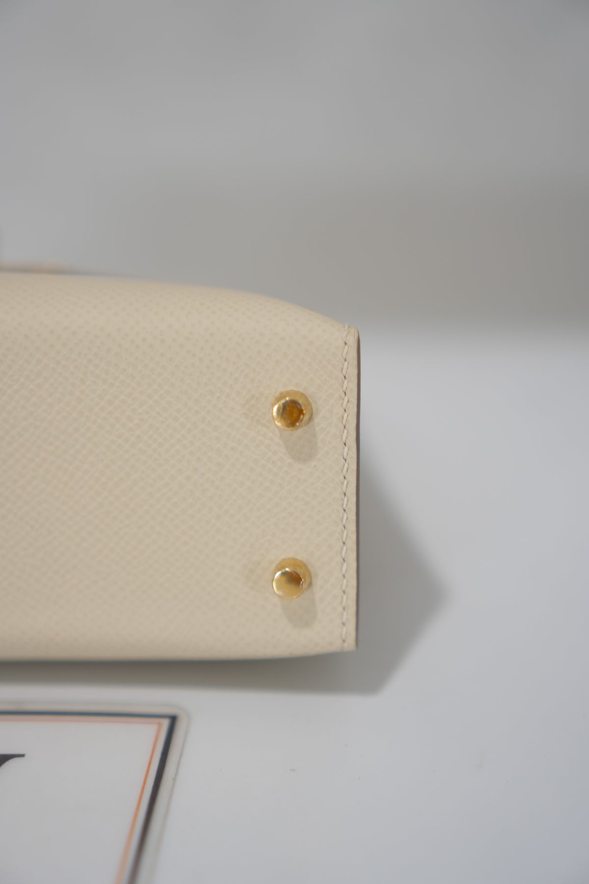Mini Kelly II Top Handle Bag – Craie Epsom Leather with Gold Hardware