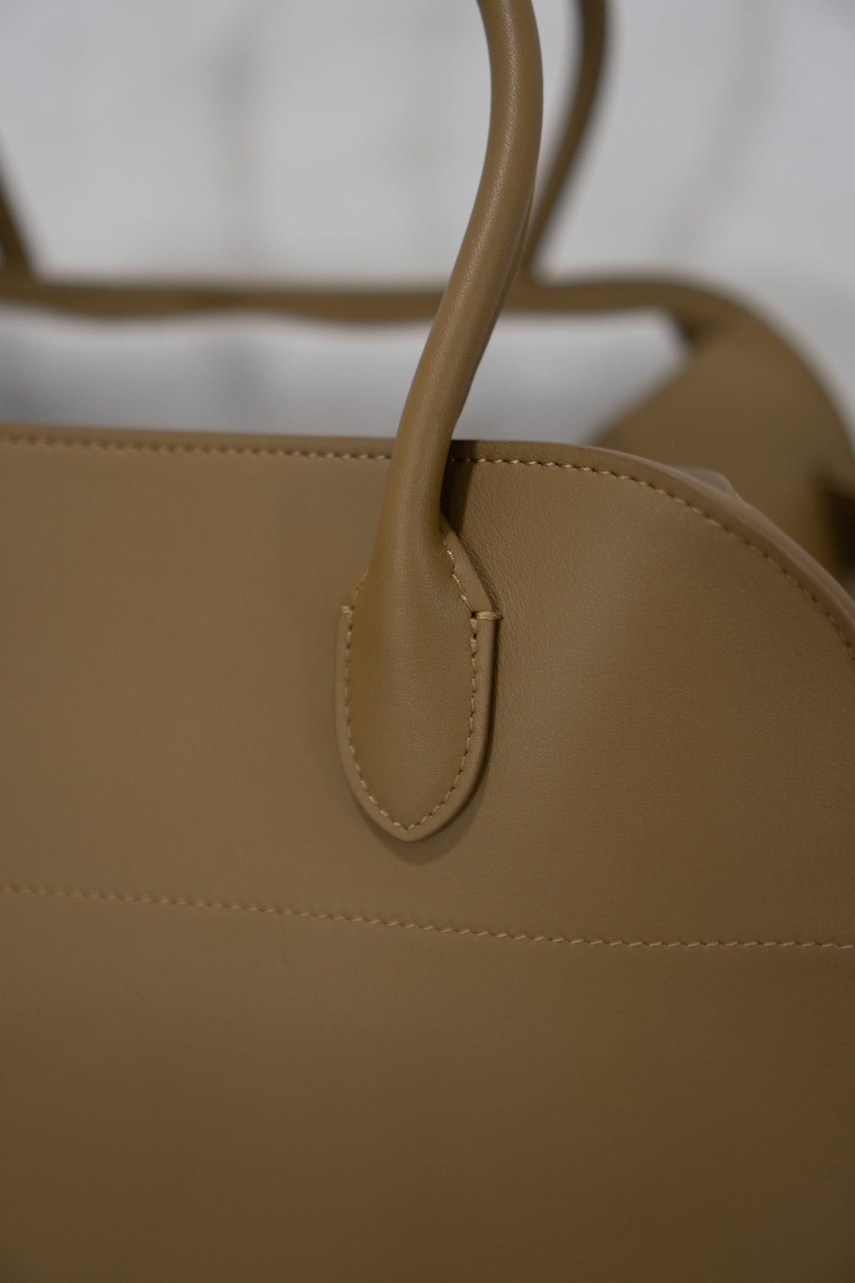 Margaux 12 Bag – Dark Beige Smooth Calfskin Leather with Gold Hardware